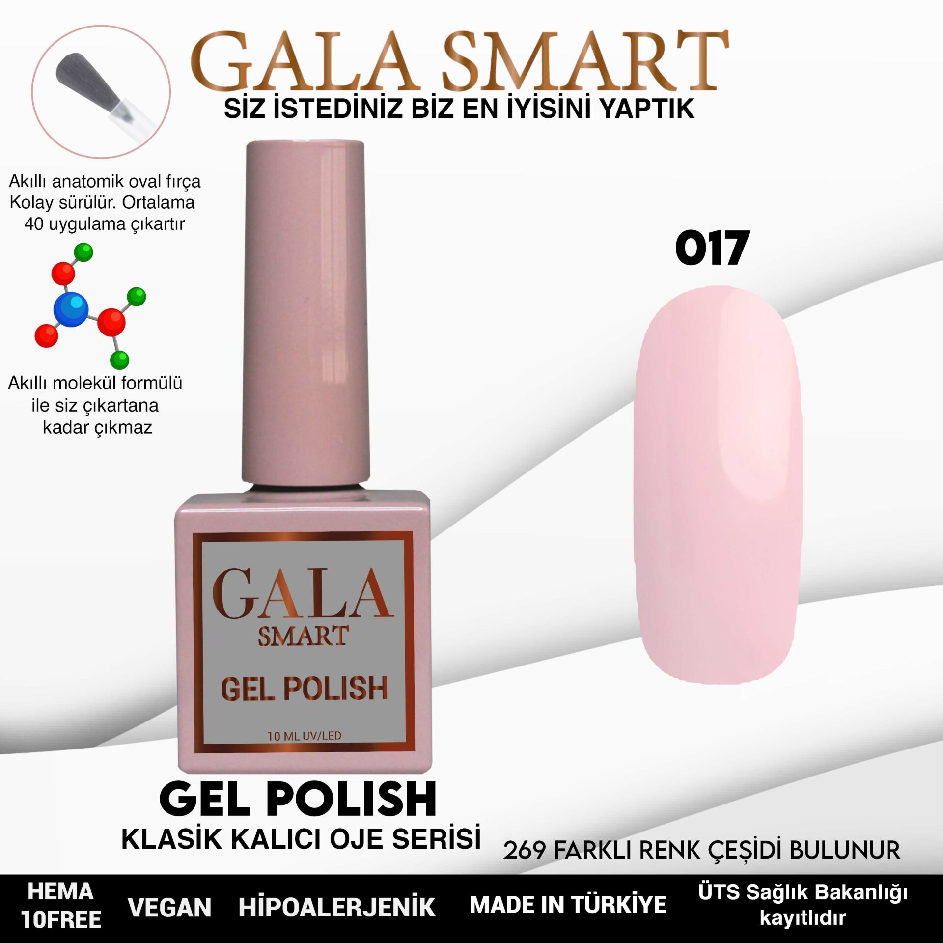 Gala Smart - Classic Kalıcı Oje - NO:017