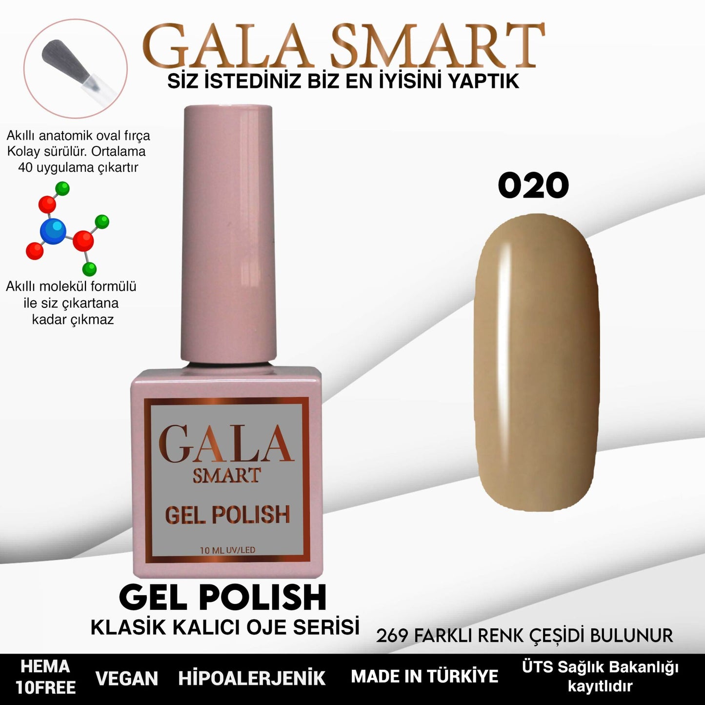 Gala Smart - Classic Kalıcı Oje - NO:020