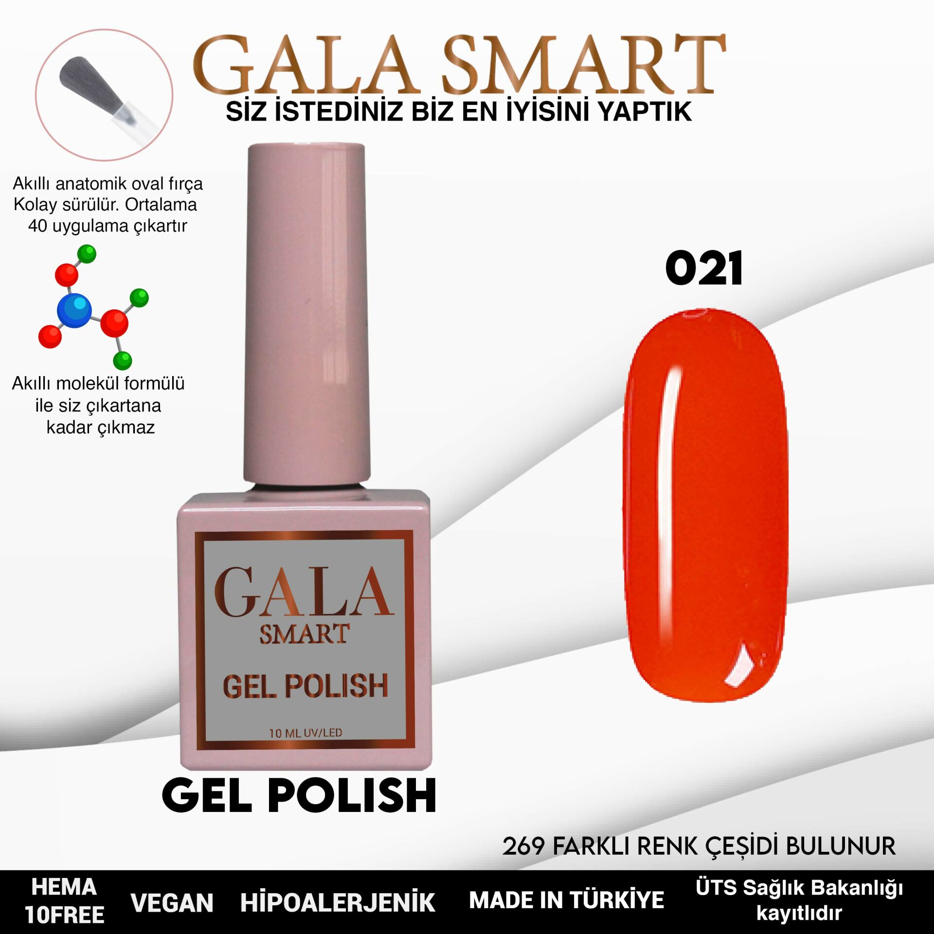 Gala Smart - Classic Kalıcı Oje - NO:021