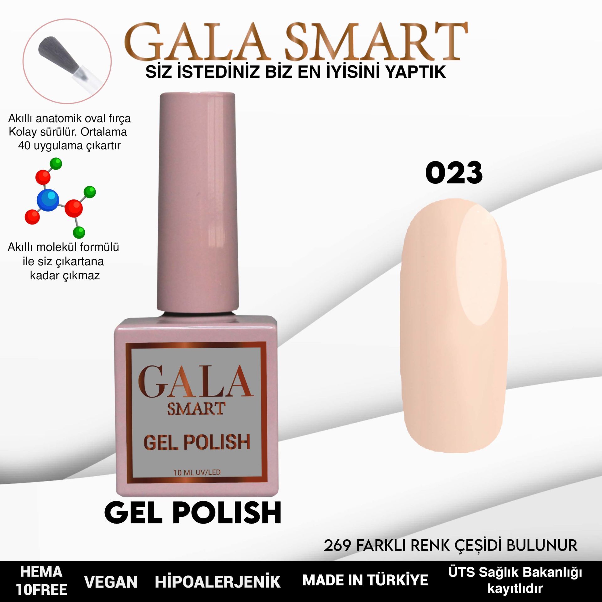 Gala Smart - Classic Kalıcı Oje - NO:023