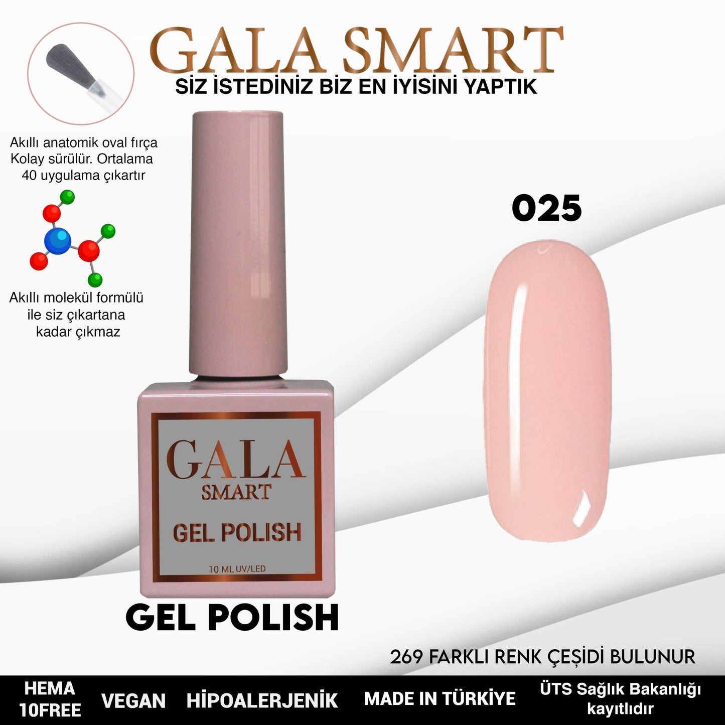 Gala Smart - Classic Kalıcı Oje - NO:025