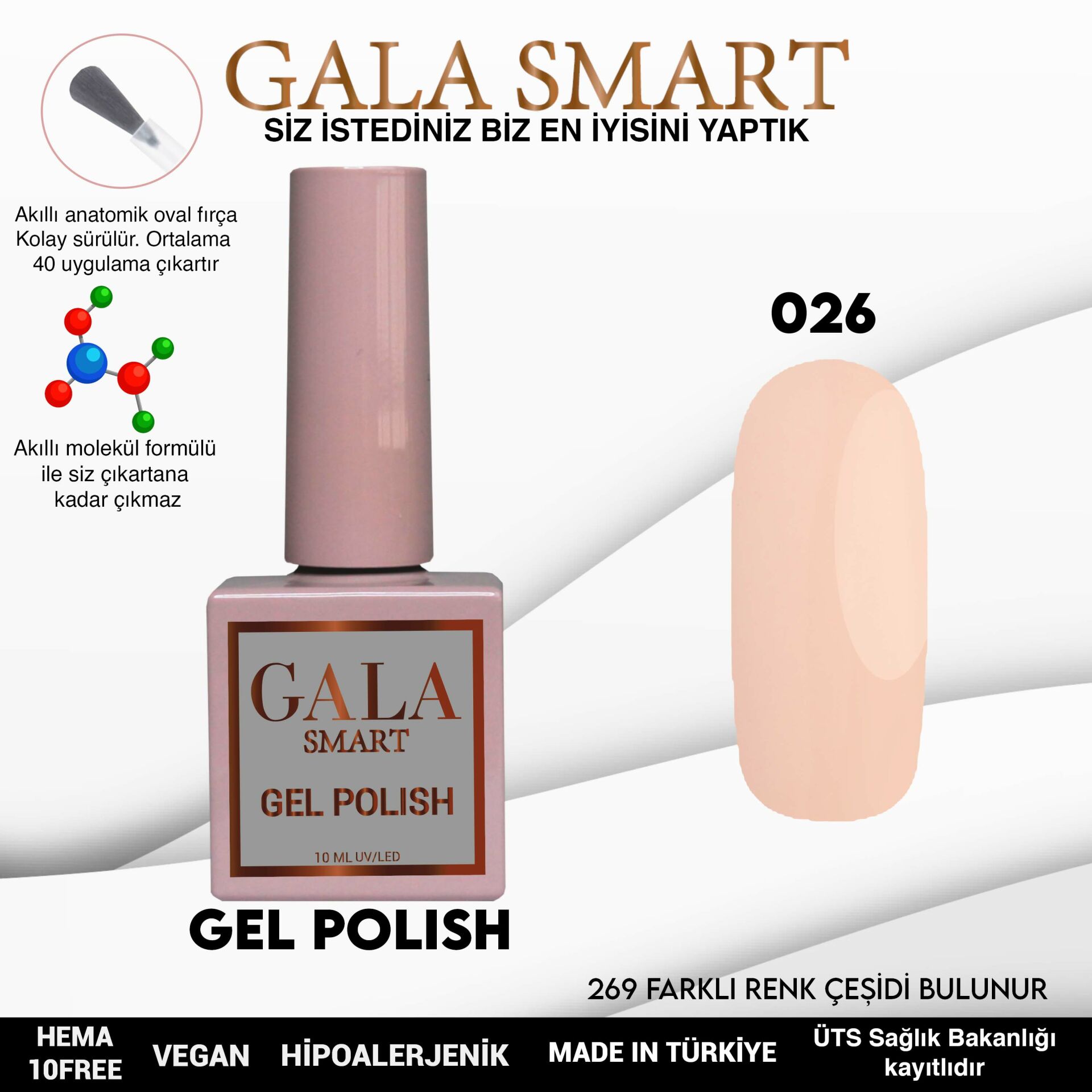 Gala Smart - Classic Kalıcı Oje - NO:026