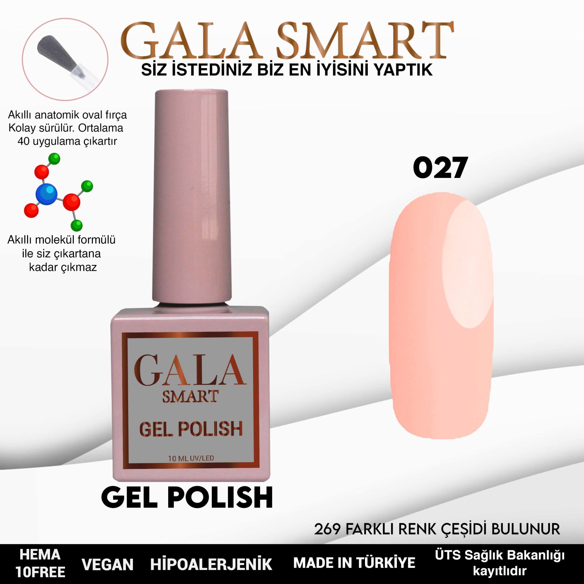 Gala Smart - Classic Kalıcı Oje - NO:027