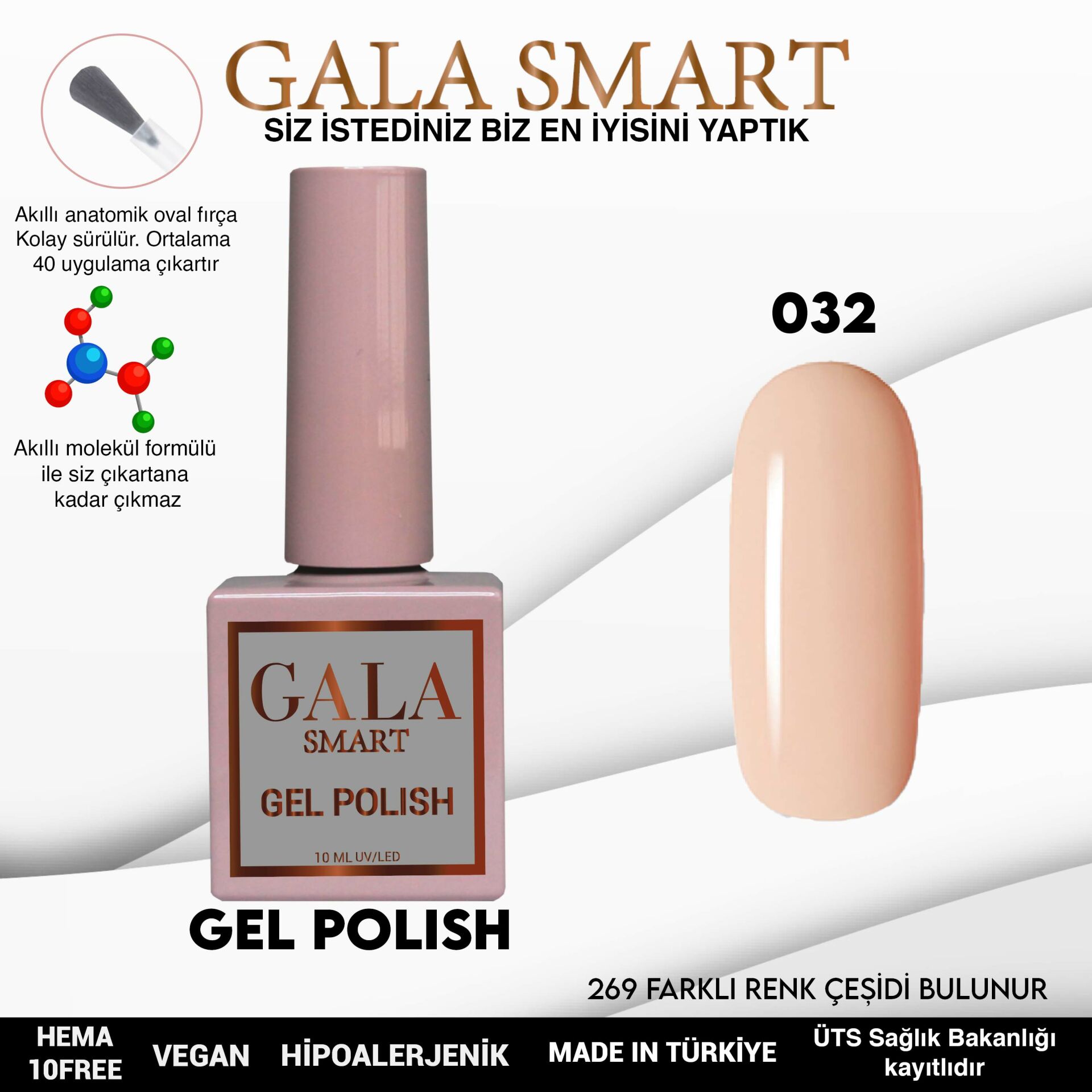 Gala Smart - Classic Kalıcı Oje - NO:032