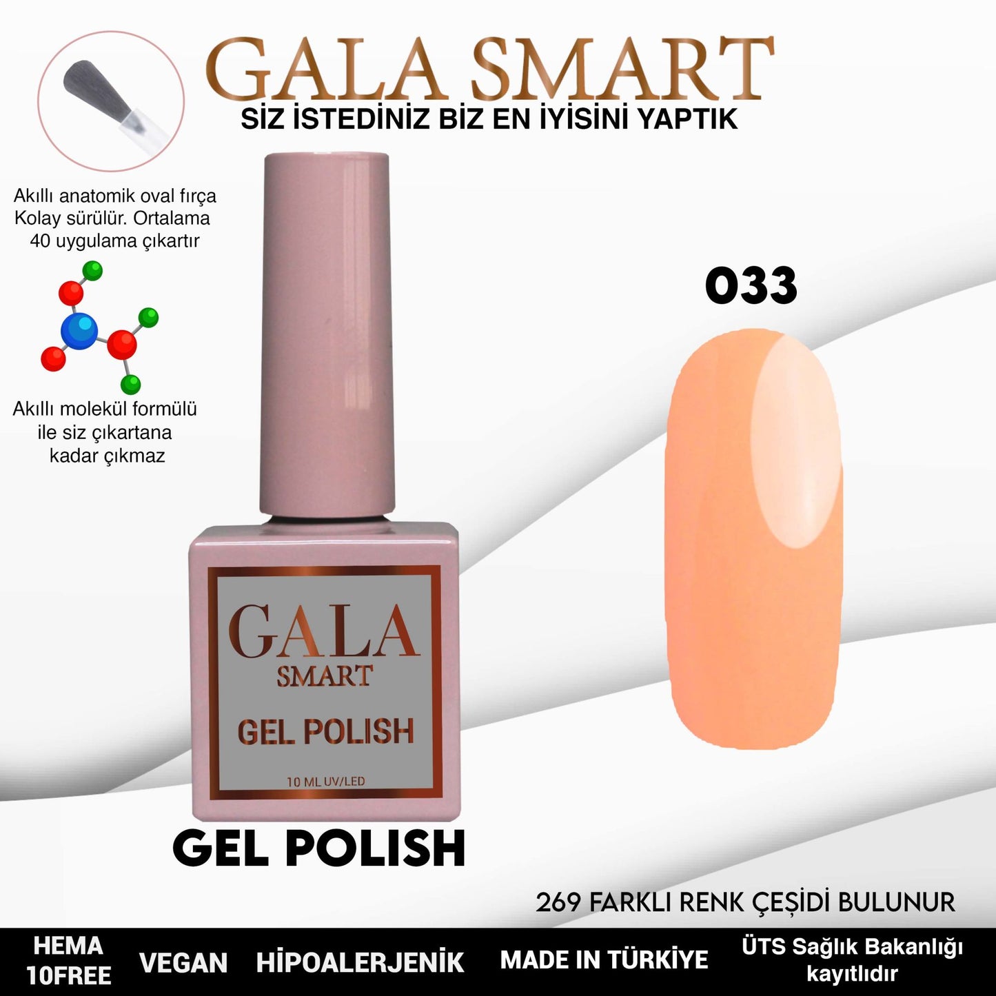 Gala Smart - Classic Kalıcı Oje - NO:033