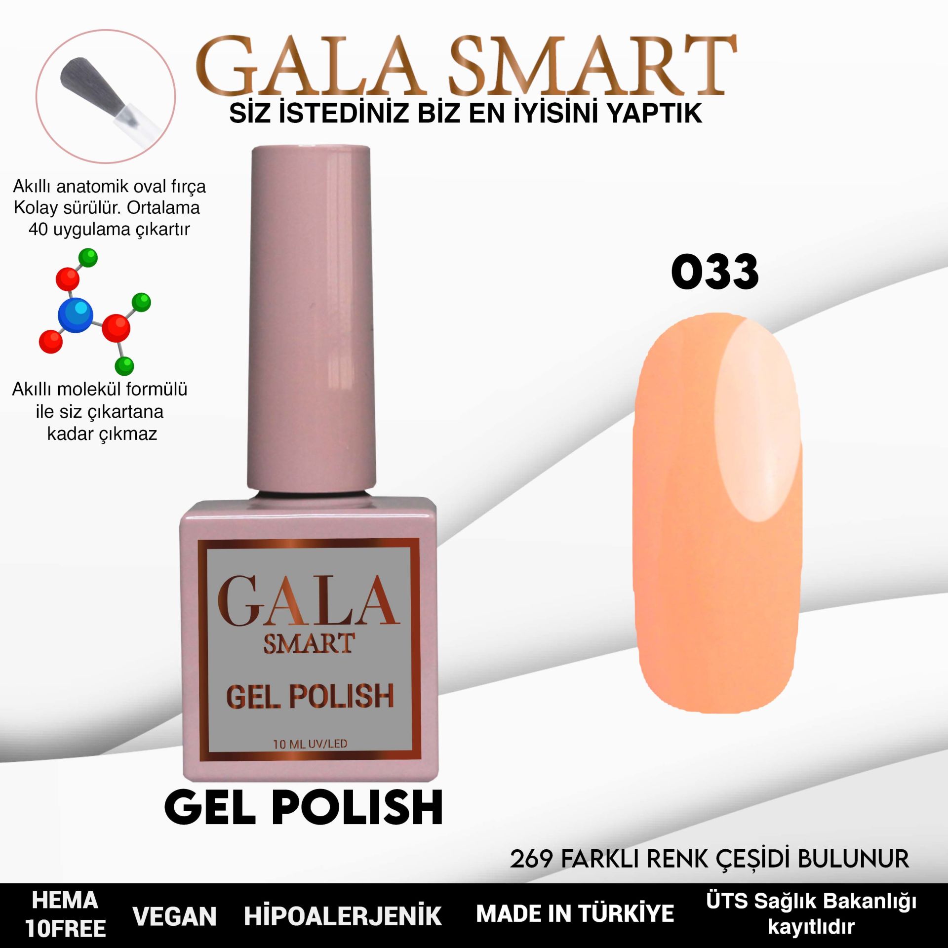Gala Smart - Classic Kalıcı Oje - NO:033
