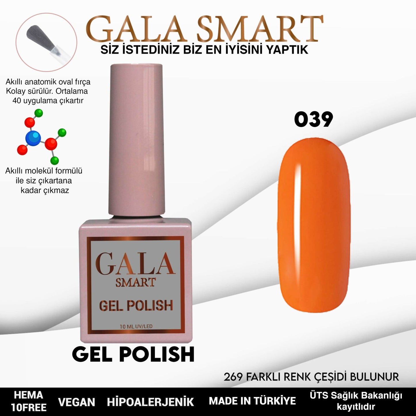 Gala Smart - Classic Kalıcı Oje - NO:039