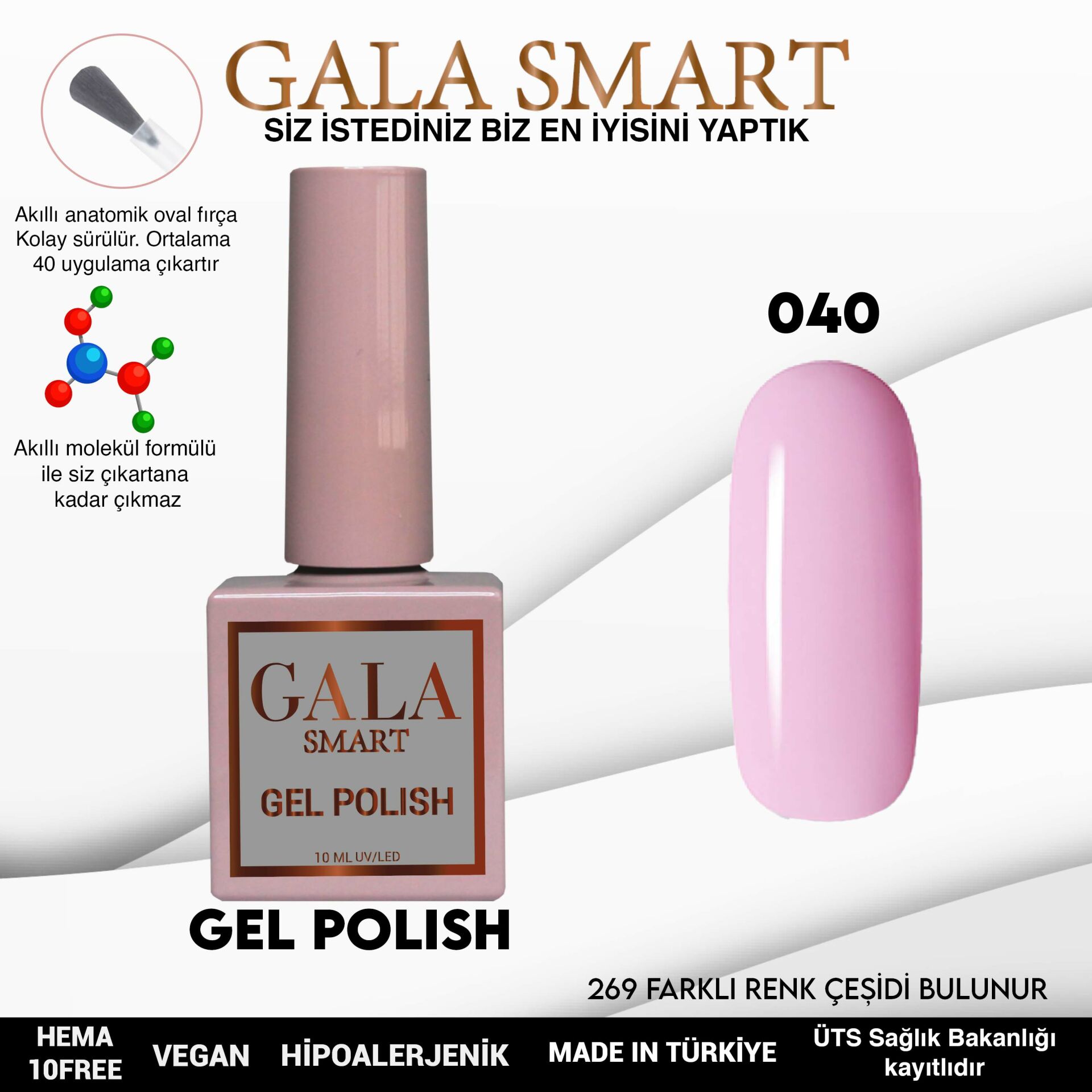 Gala Smart - Classic Kalıcı Oje - NO:040