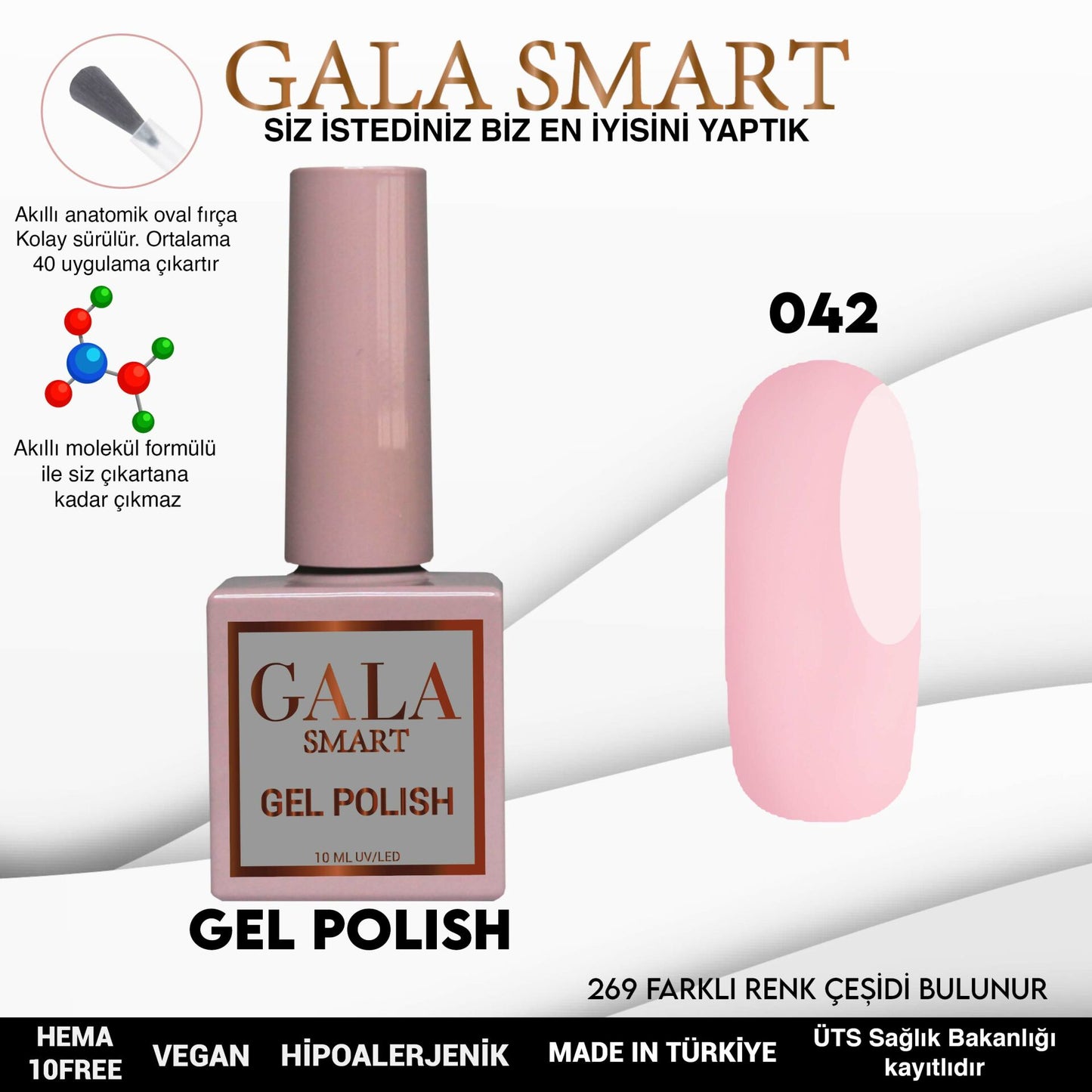 Gala Smart - Classic Kalıcı Oje - NO:042