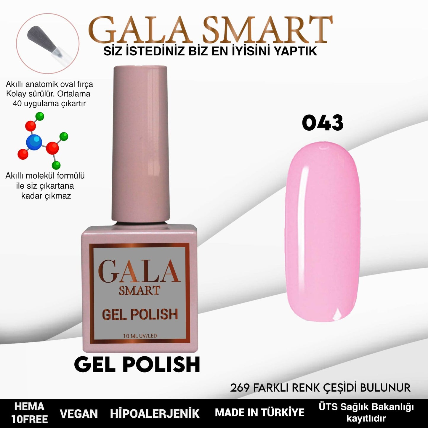 Gala Smart - Classic Kalıcı Oje - NO:043