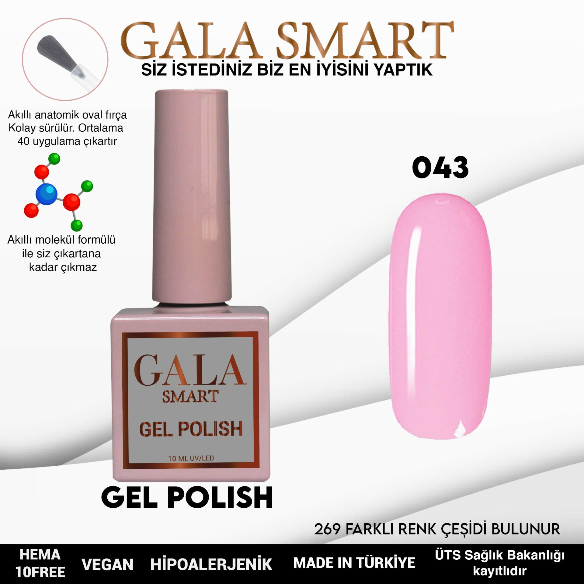 Gala Smart - Classic Kalıcı Oje - NO:043