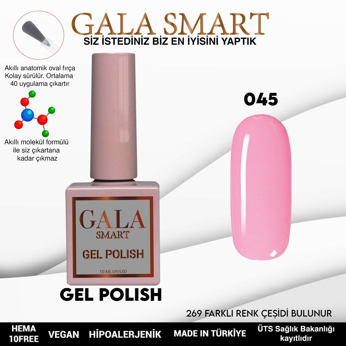 Gala Smart - Classic Kalıcı Oje - NO:045