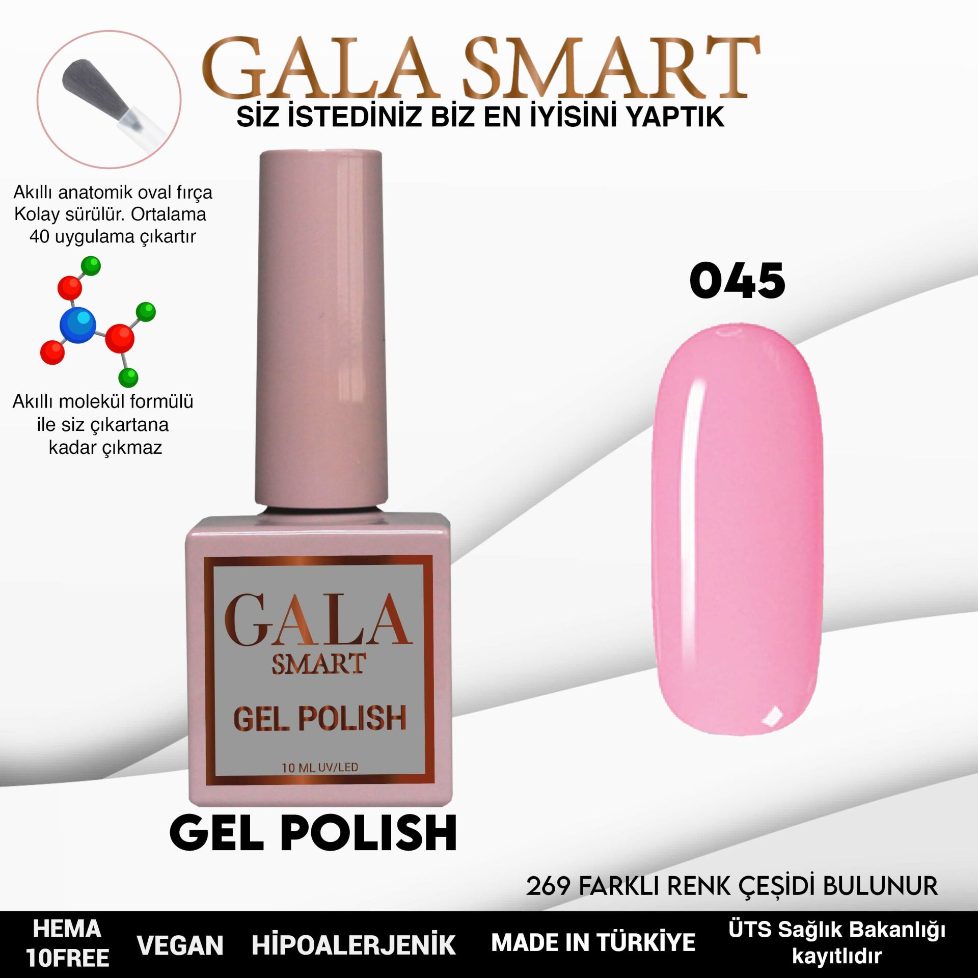 Gala Smart - Classic Kalıcı Oje - NO:045