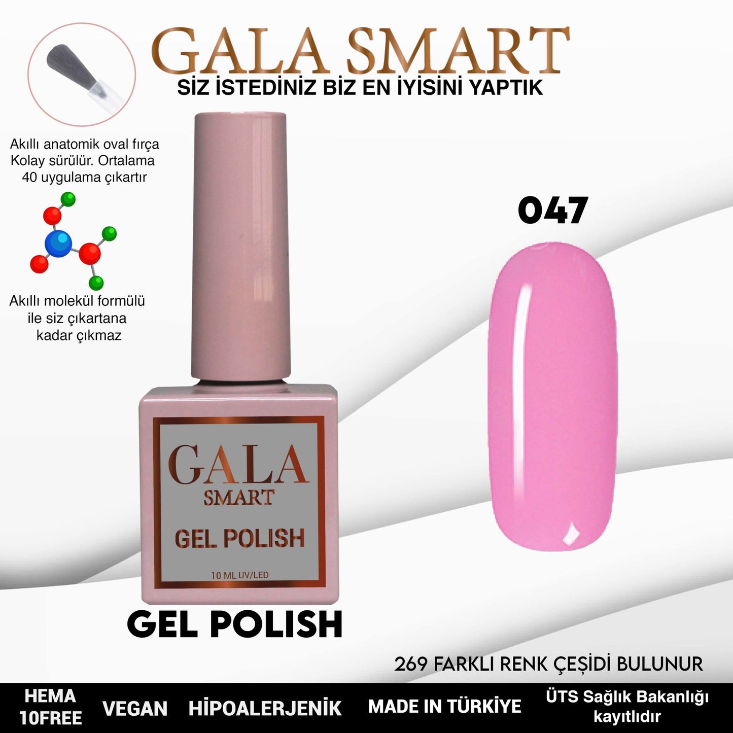 Gala Smart - Classic Kalıcı Oje - NO:047