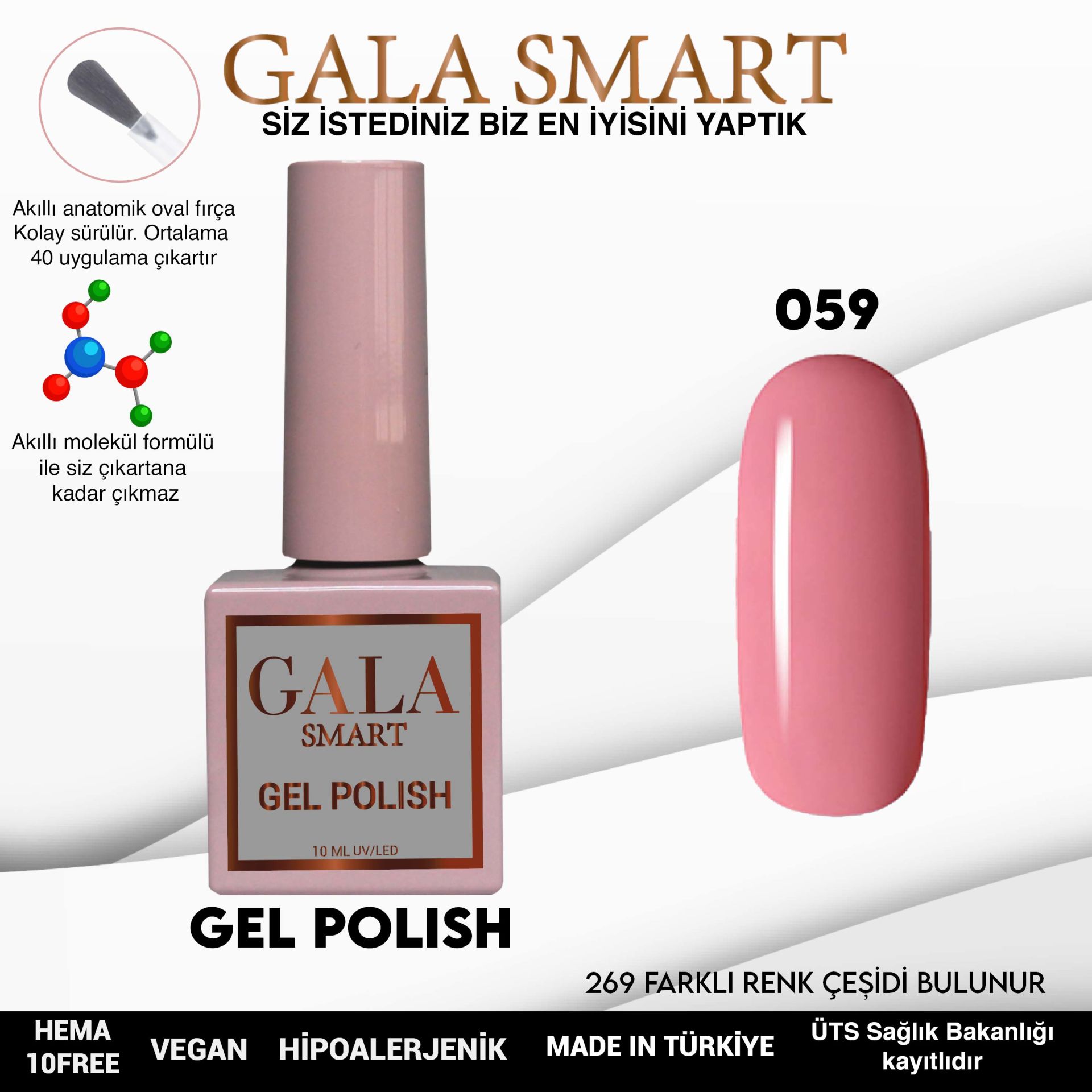 Gala Smart - Classic Kalıcı Oje - NO:059