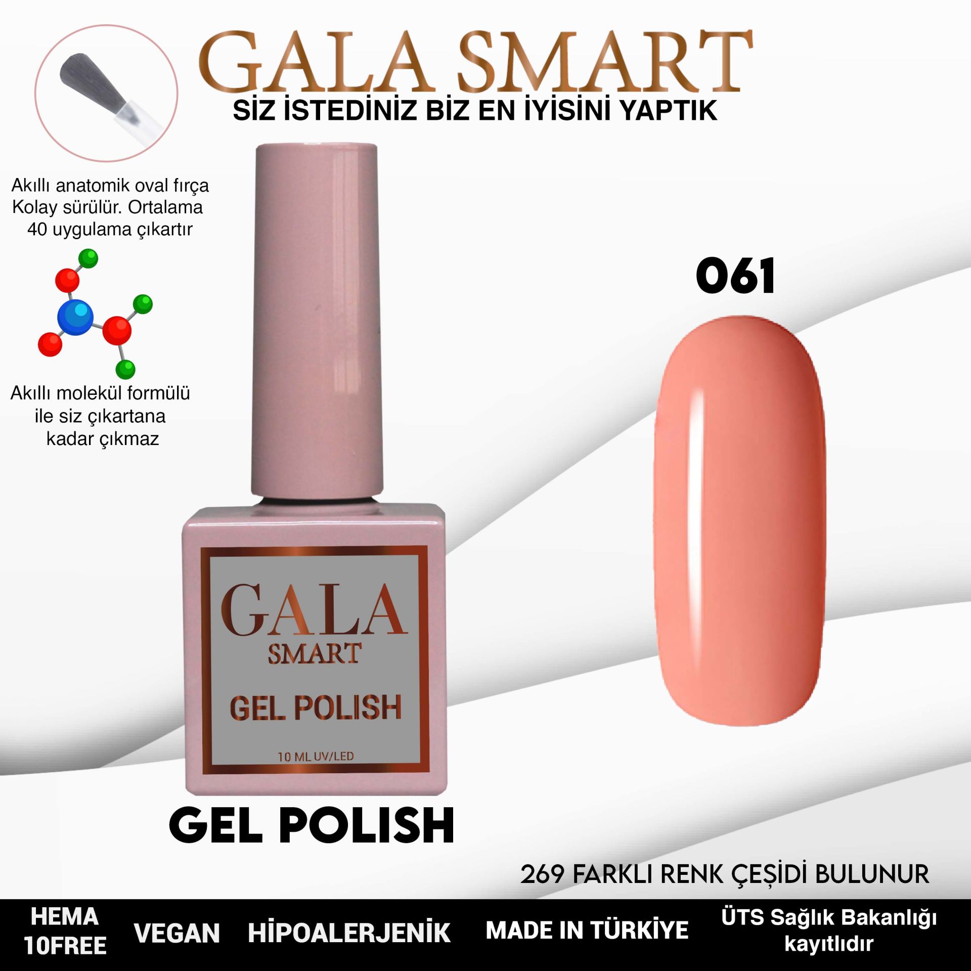 Gala Smart - Classic Kalıcı Oje - NO:061