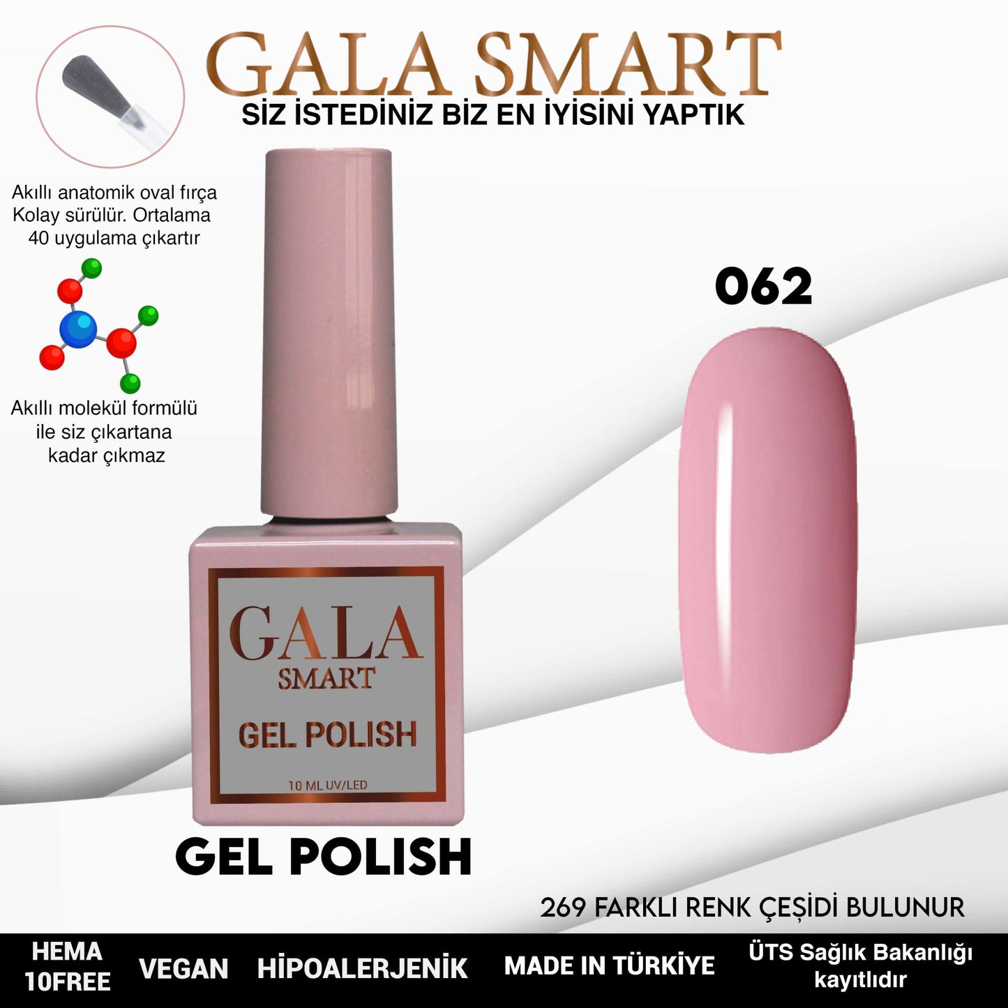 Gala Smart - Classic Kalıcı Oje - NO:062