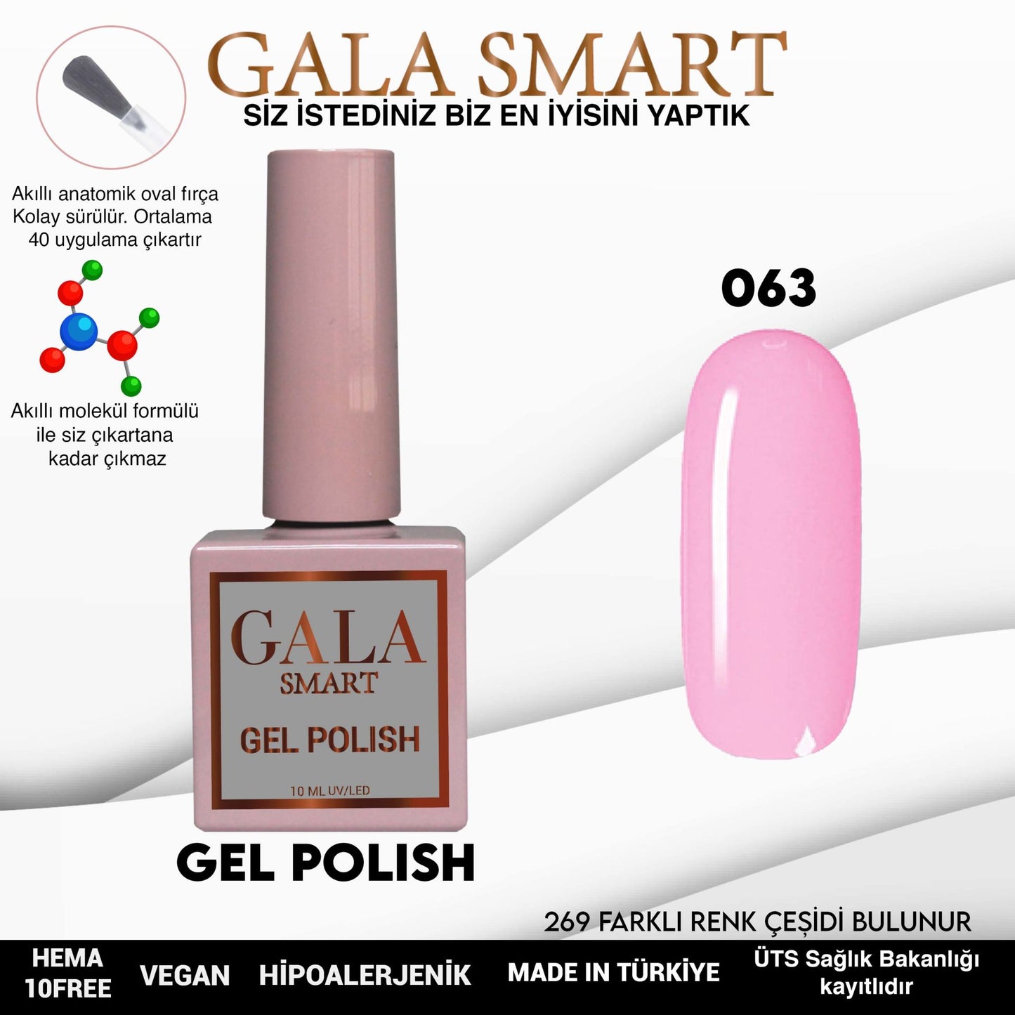 Gala Smart - Classic Kalıcı Oje - NO:063