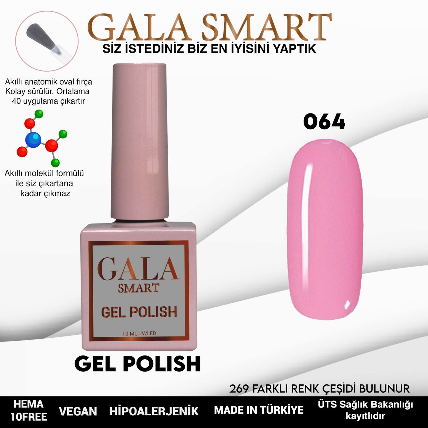 Gala Smart - Classic Kalıcı Oje - NO:064
