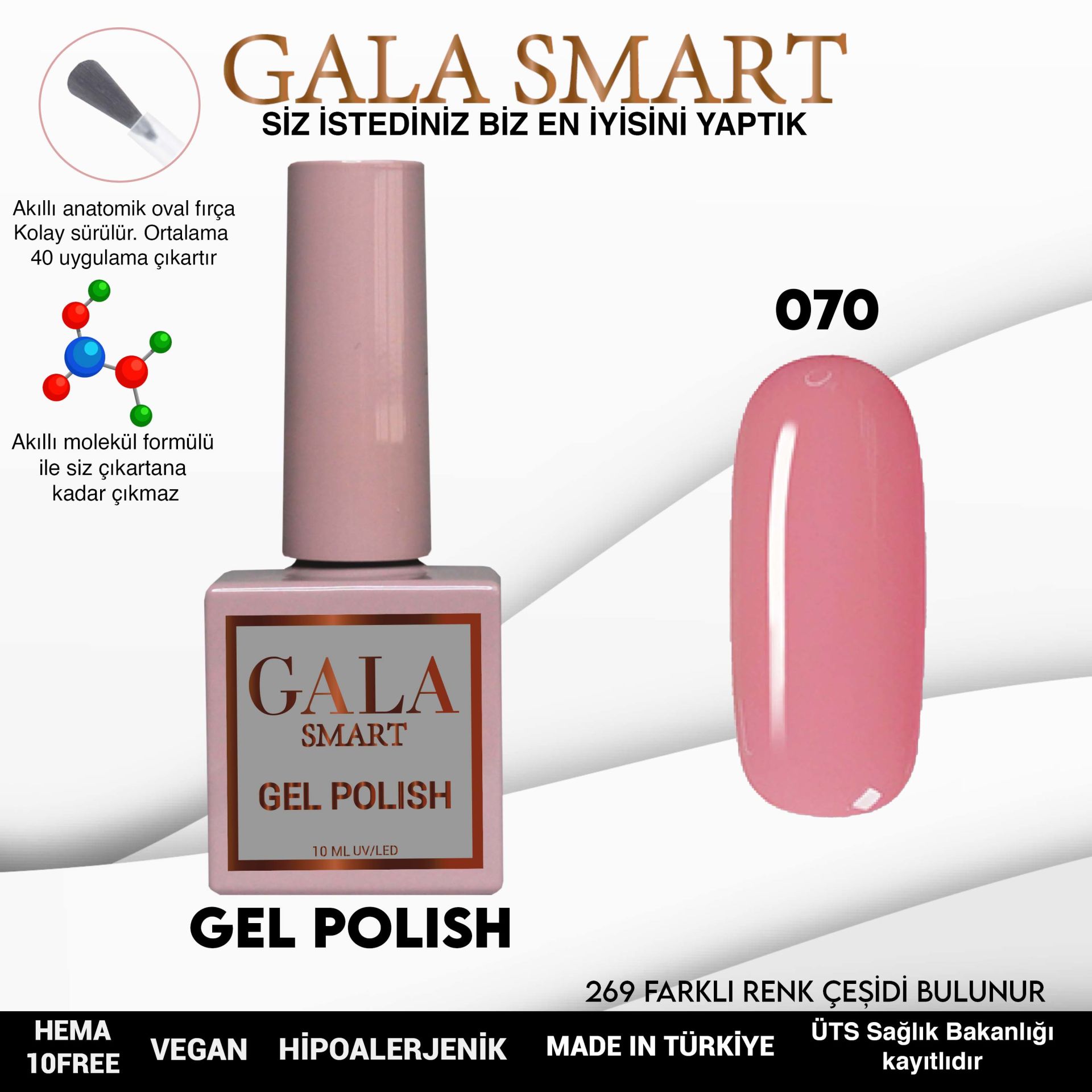 Gala Smart - Classic Kalıcı Oje - NO:070