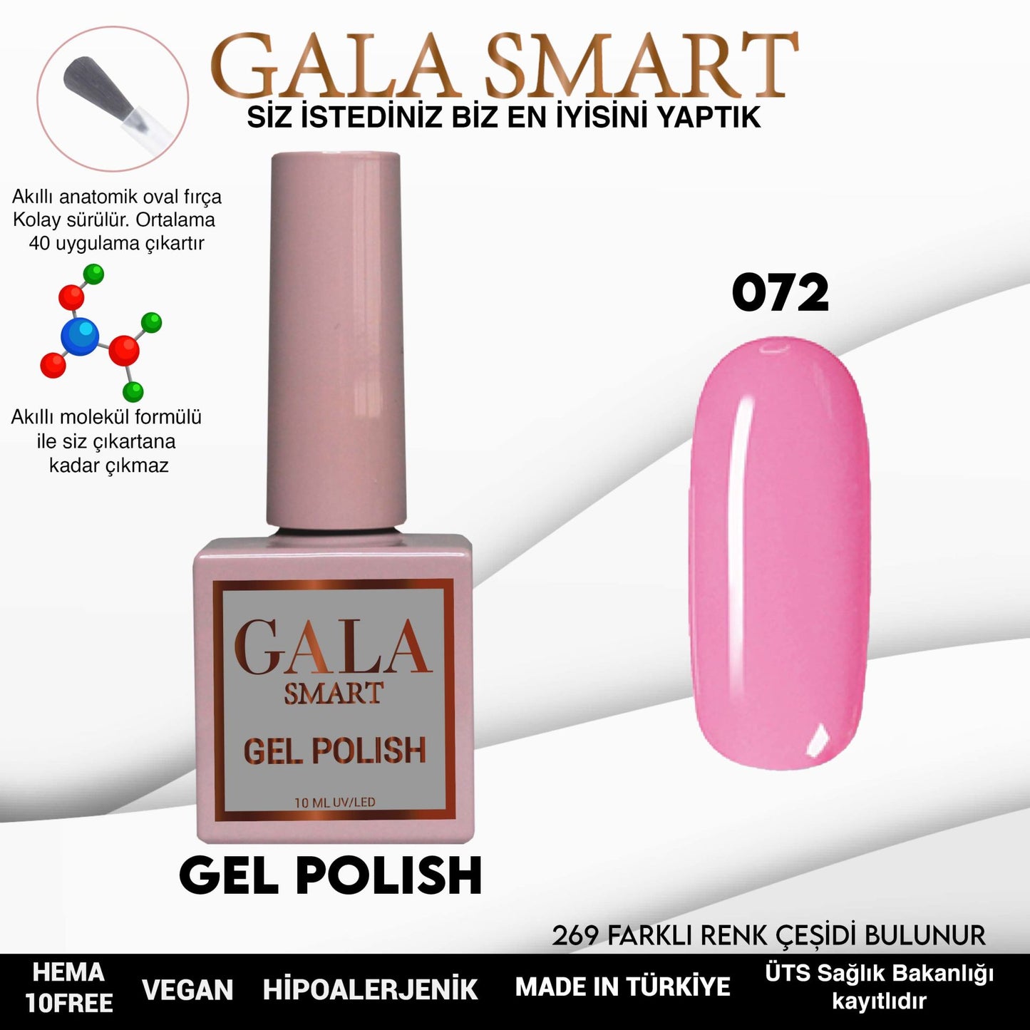 Gala Smart - Classic Kalıcı Oje - NO:072