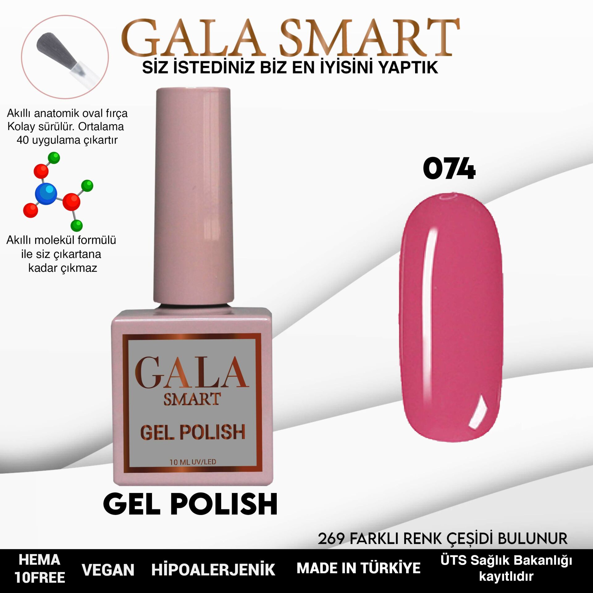 Gala Smart - Classic Kalıcı Oje - NO:074