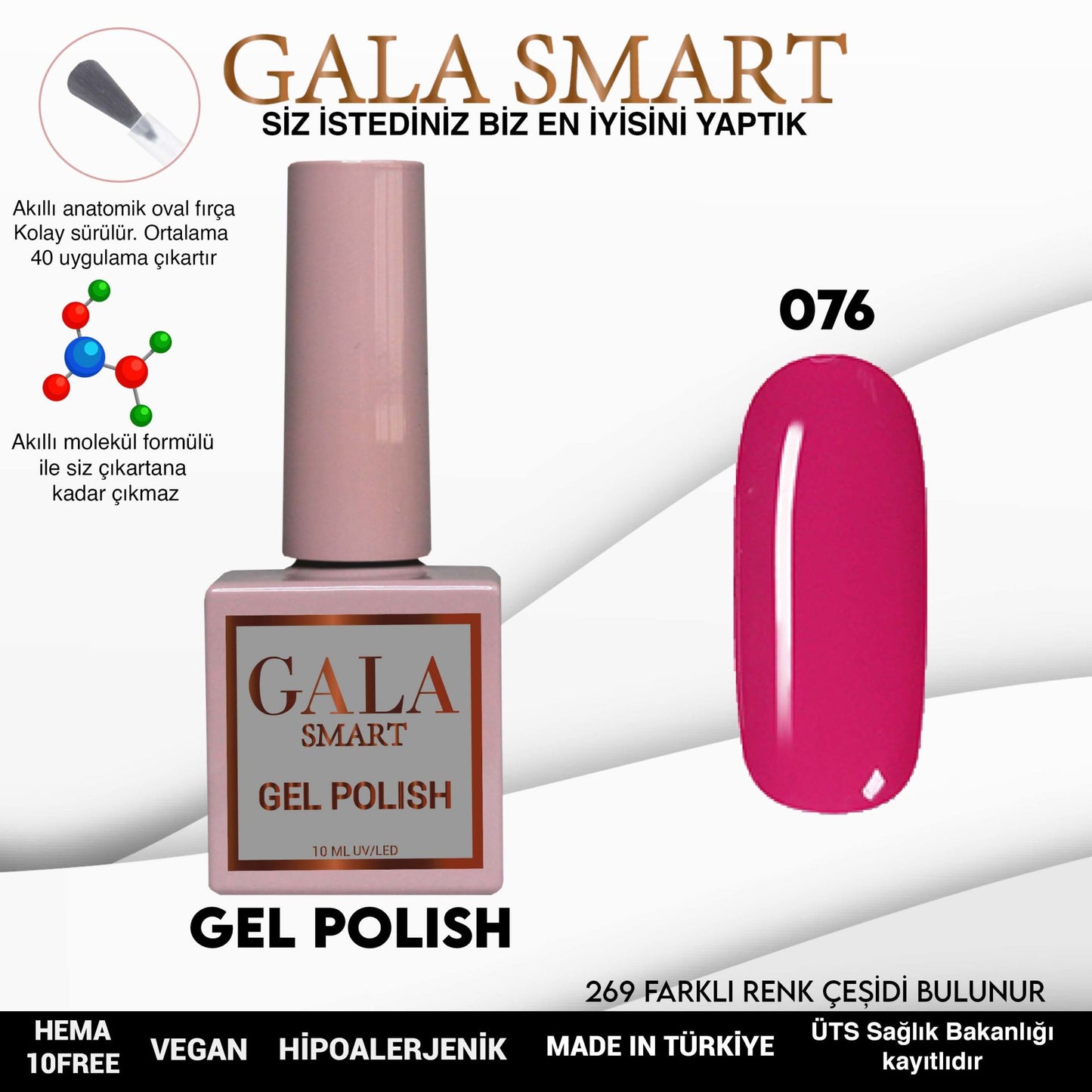 Gala Smart - Classic Kalıcı Oje - NO:076