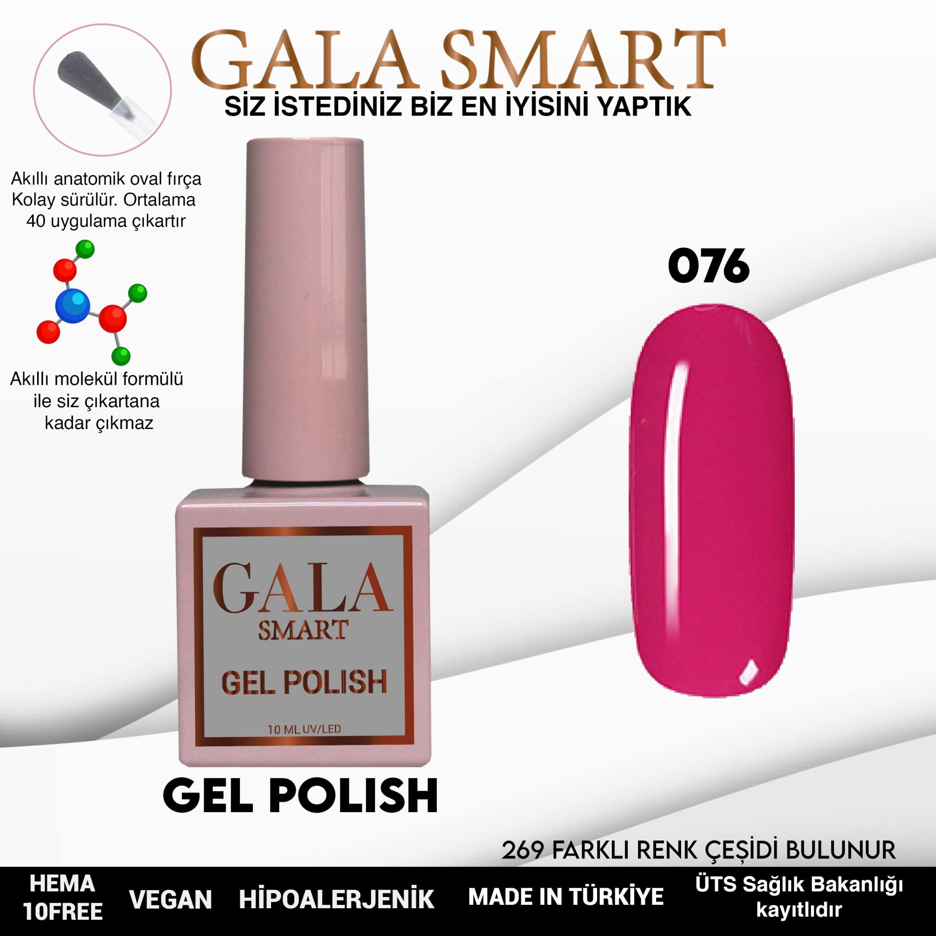 Gala Smart - Classic Kalıcı Oje - NO:076