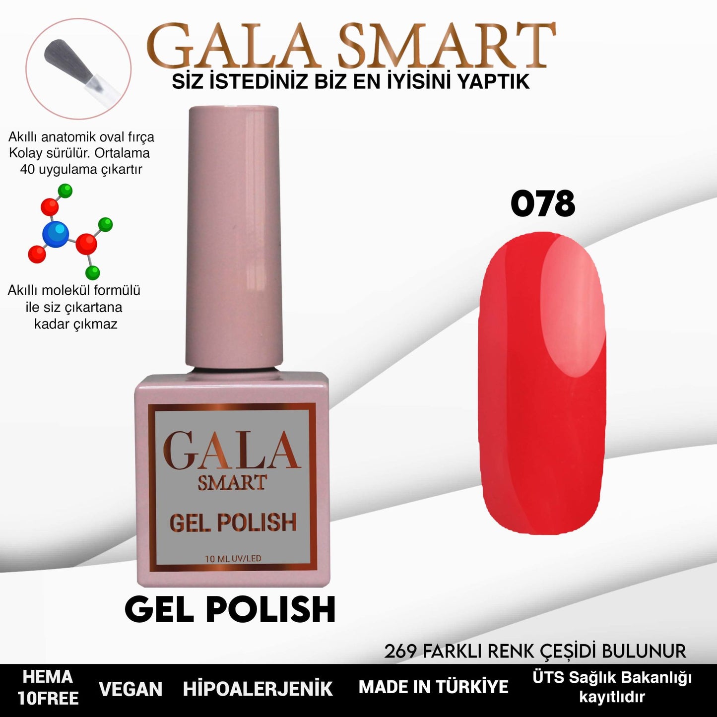 Gala Smart - Classic Kalıcı Oje - NO:078