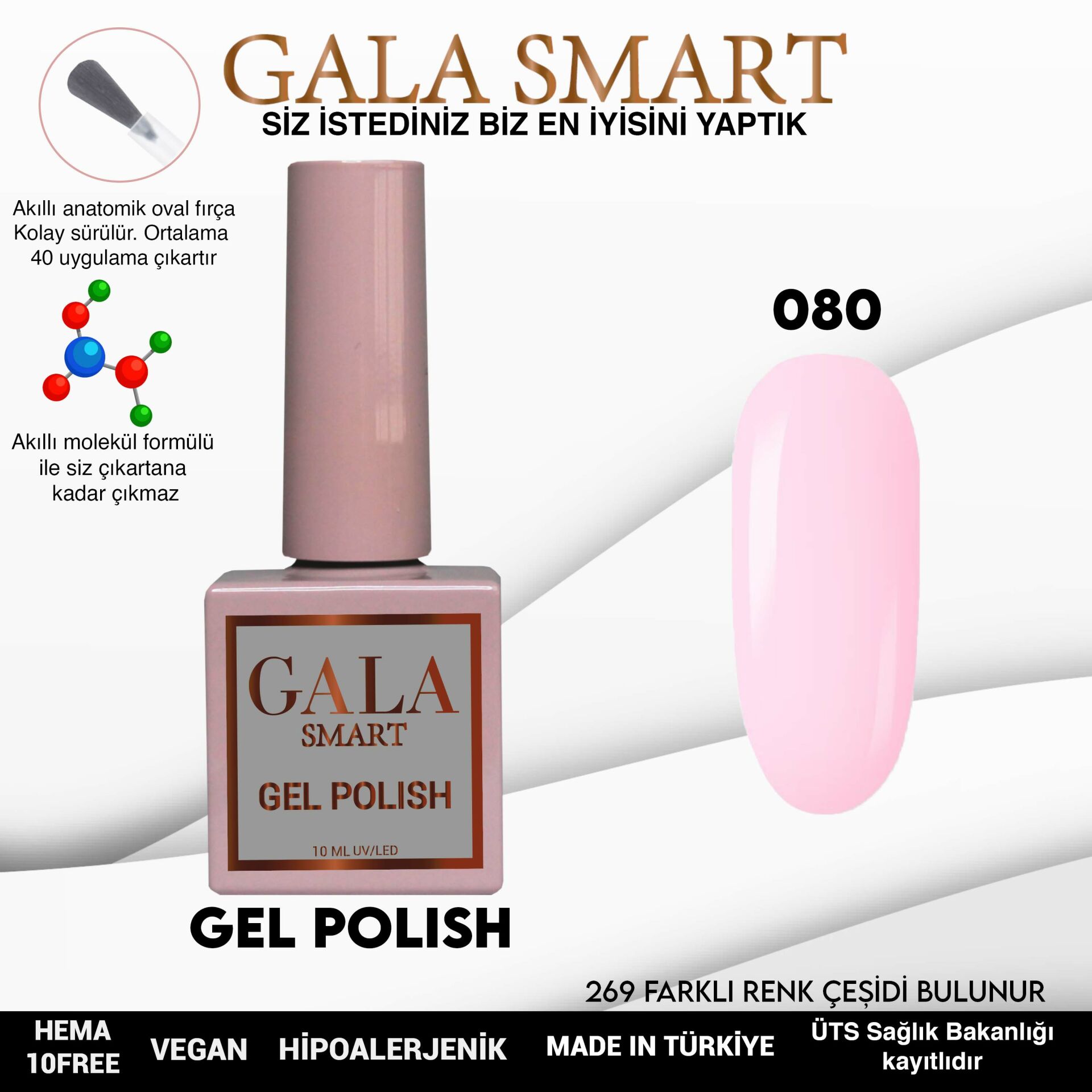 Gala Smart - Classic Kalıcı Oje - NO:080