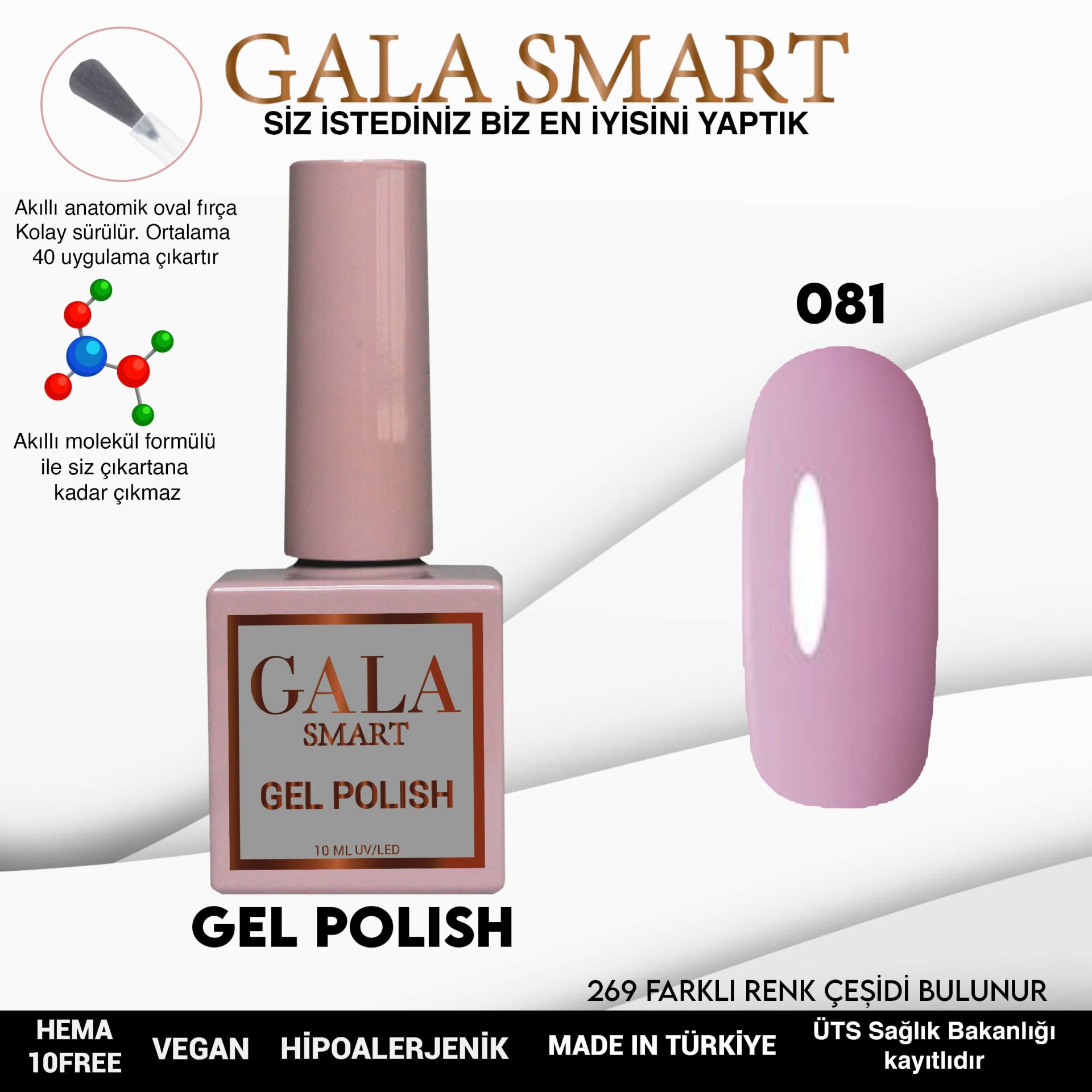 Gala Smart - Classic Kalıcı Oje - NO:081