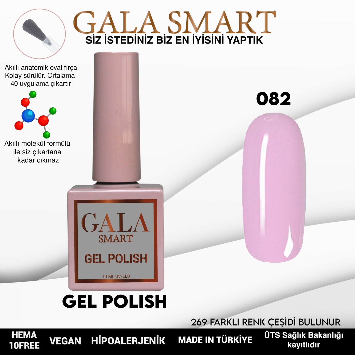 Gala Smart - Classic Kalıcı Oje - NO:082