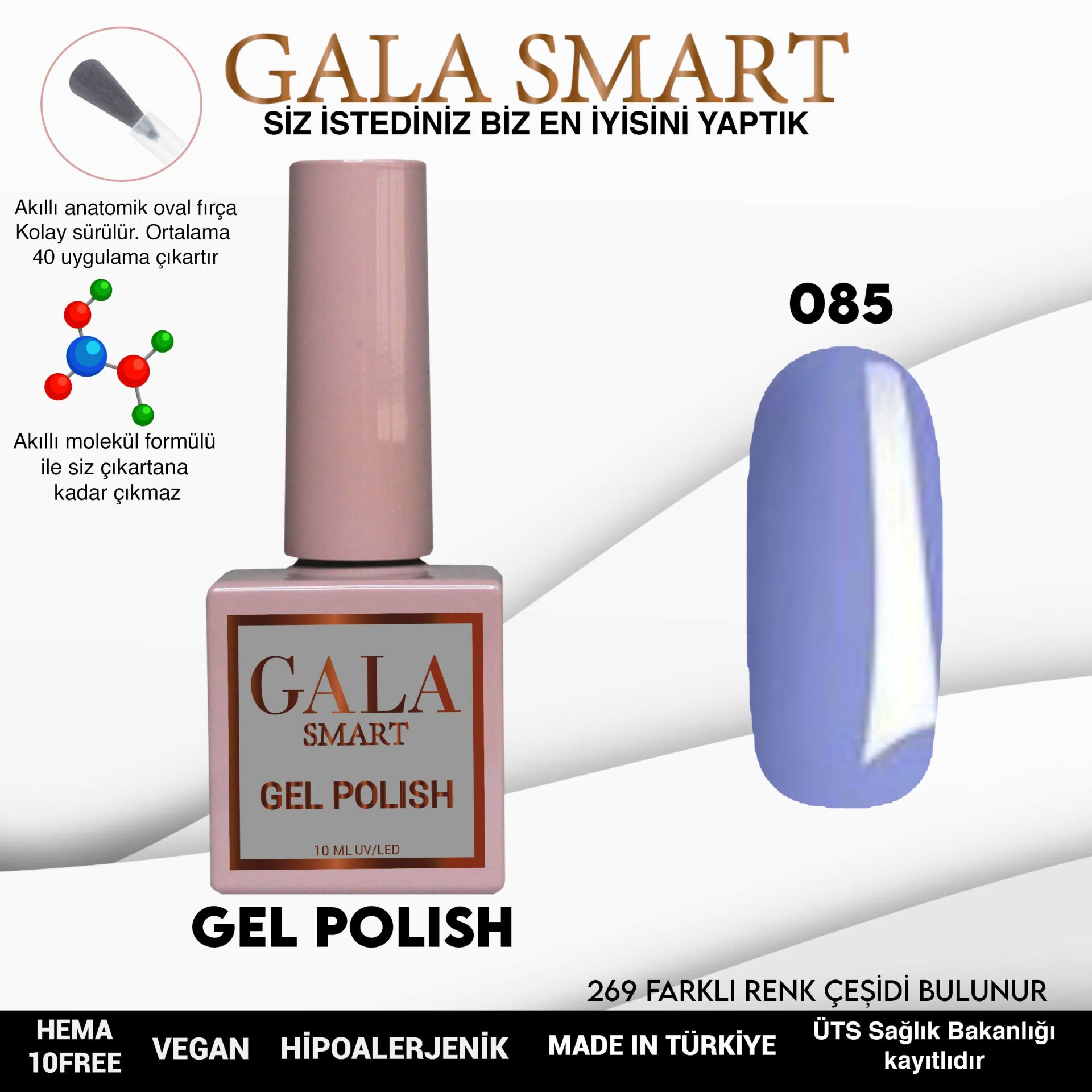 Gala Smart - Classic Kalıcı Oje - NO:085