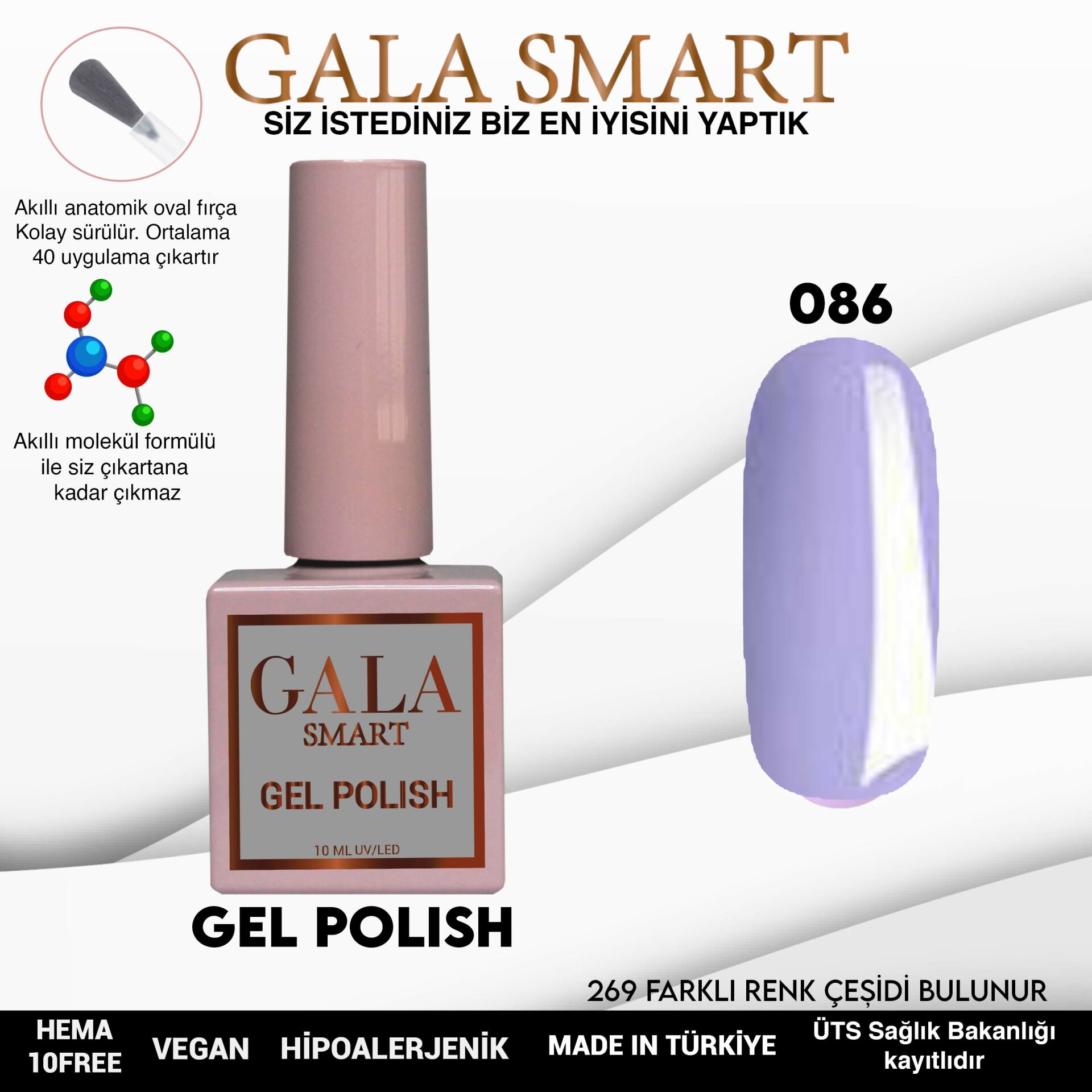 Gala Smart - Classic Kalıcı Oje - NO:086