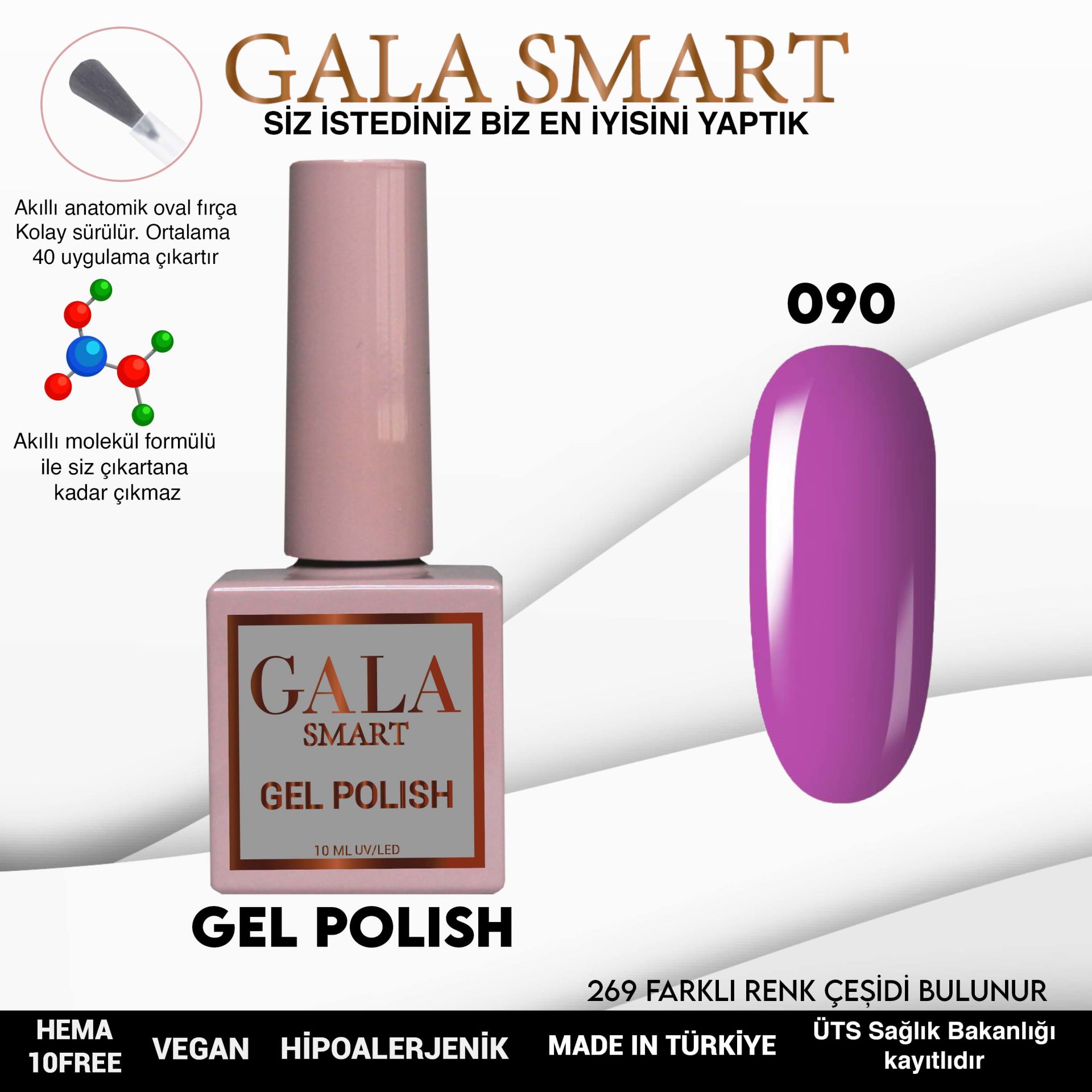 Gala Smart - Classic Kalıcı Oje - NO:090