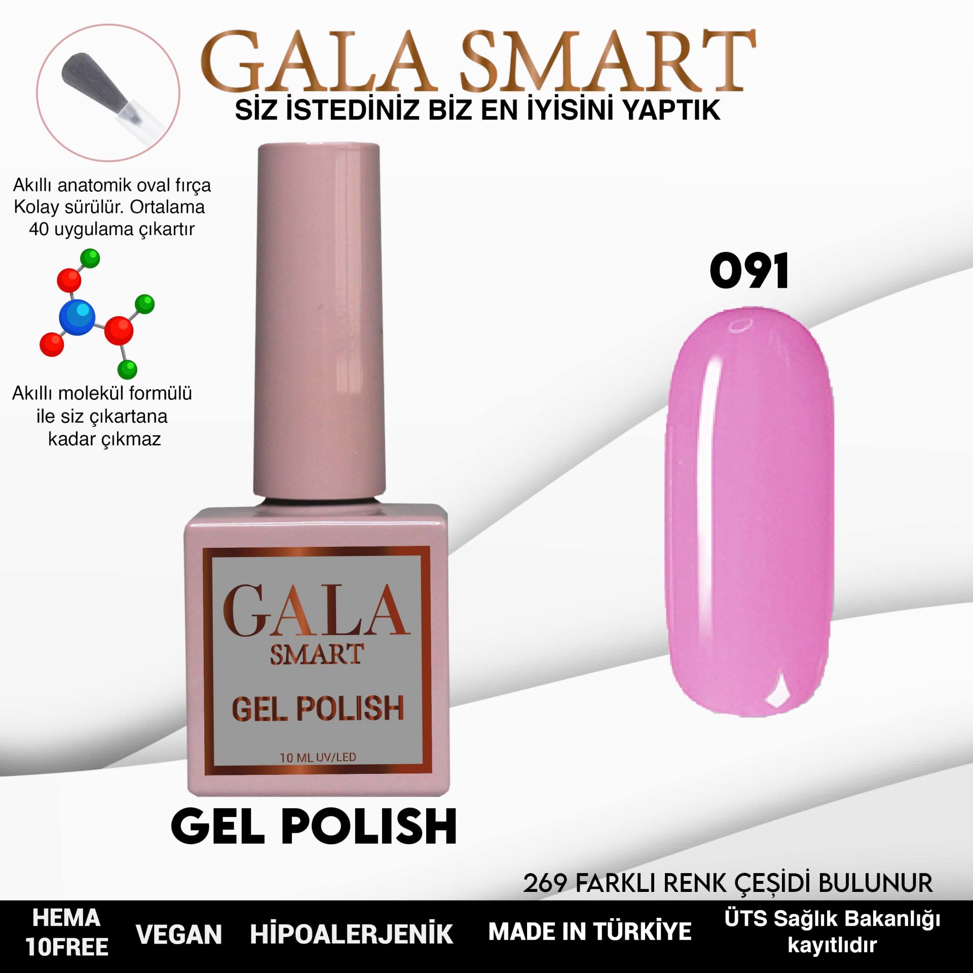 Gala Smart - Classic Kalıcı Oje - NO:091