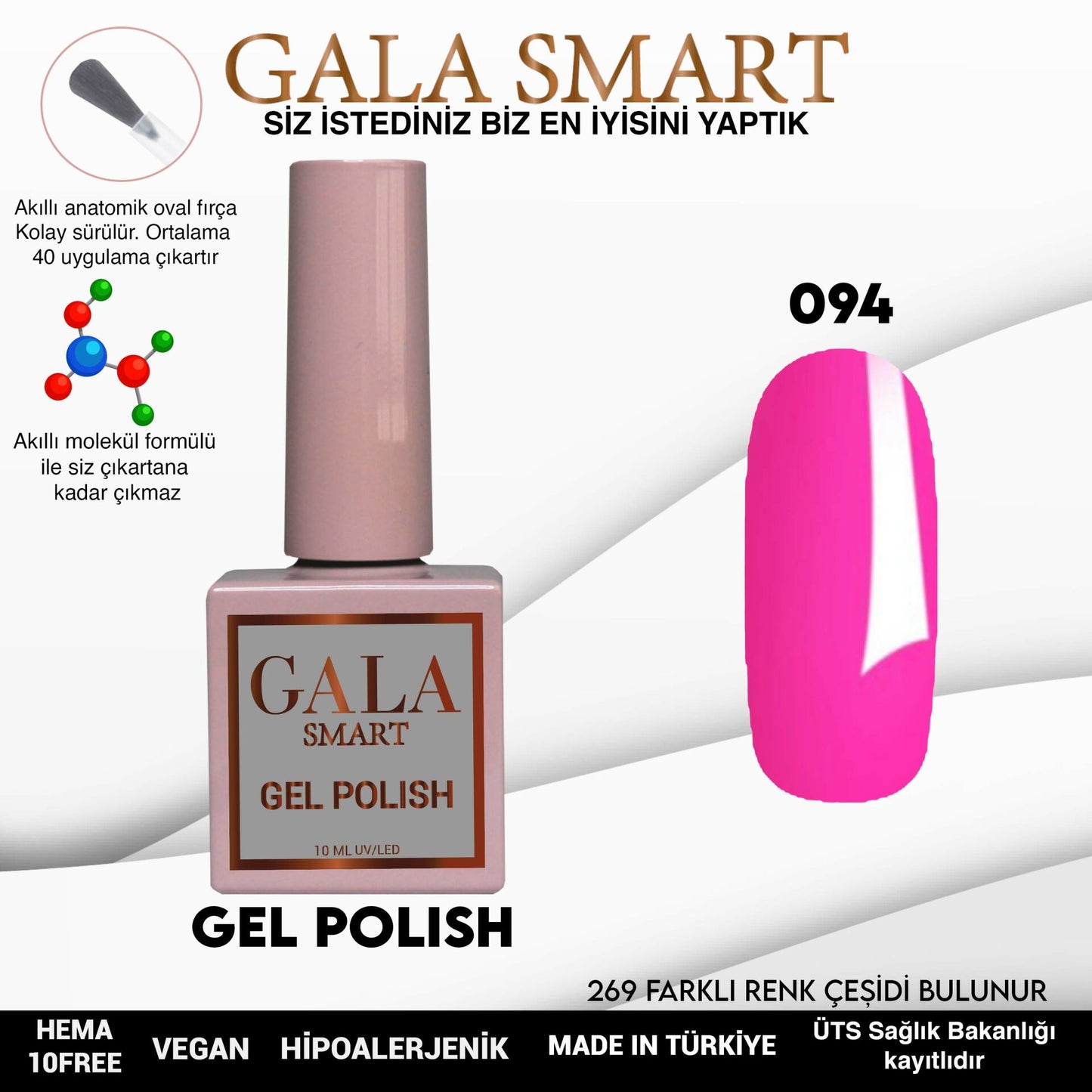 Gala Smart - Classic Kalıcı Oje - NO:094