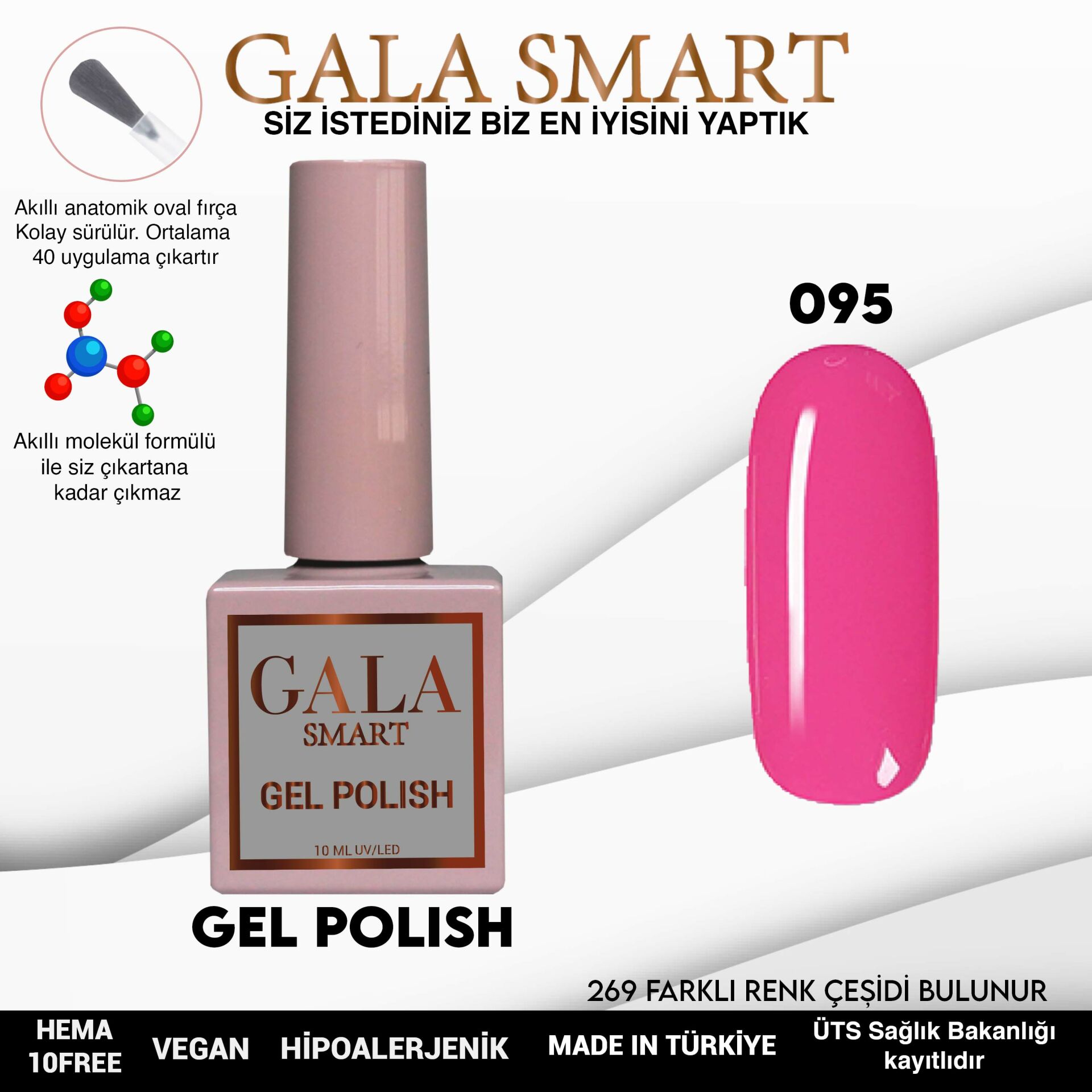 Gala Smart - Classic Kalıcı Oje - NO:095