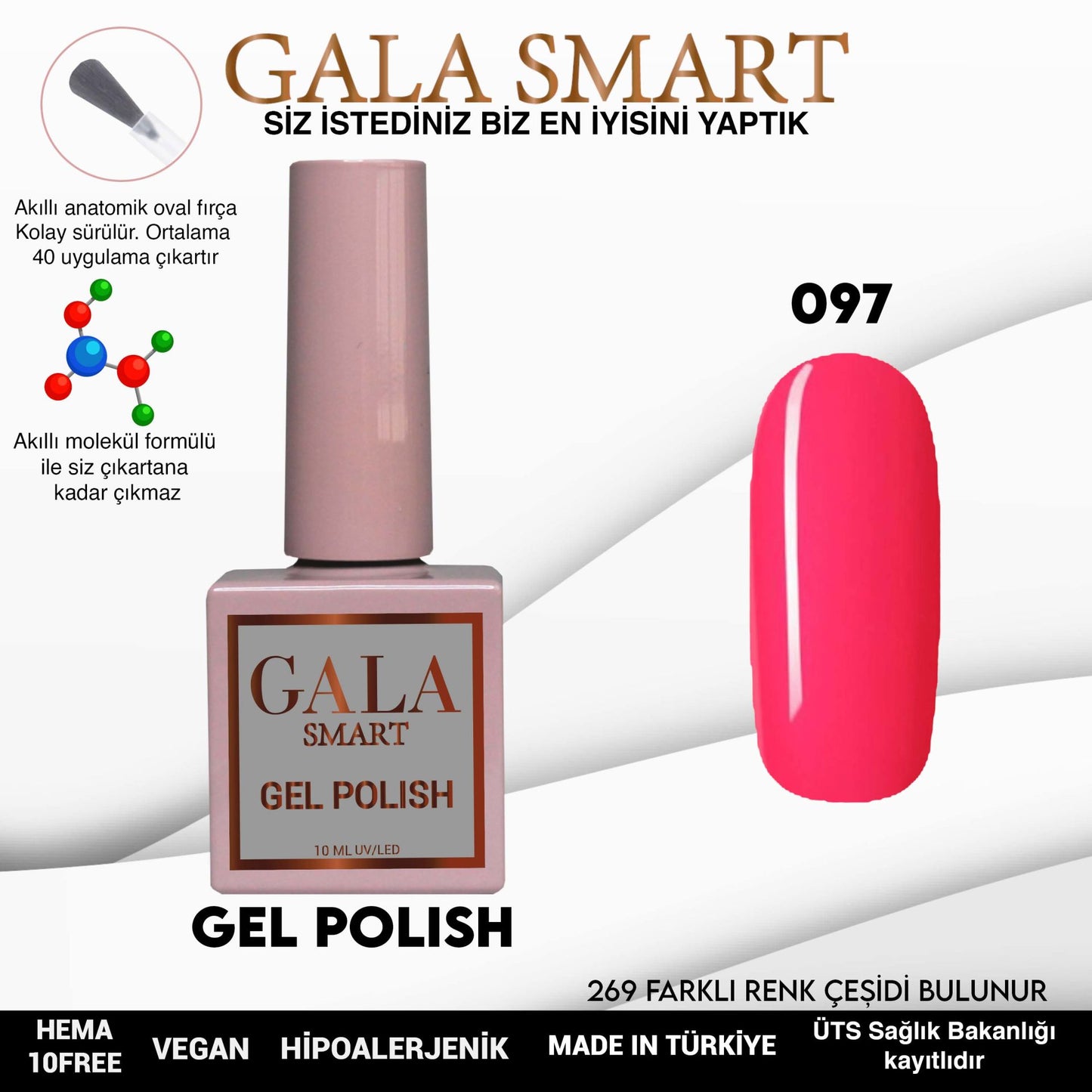 Gala Smart - Classic Kalıcı Oje - NO:097