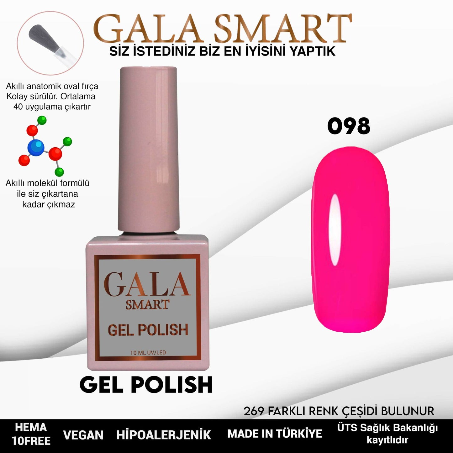 Gala Smart - Classic Kalıcı Oje - NO:098