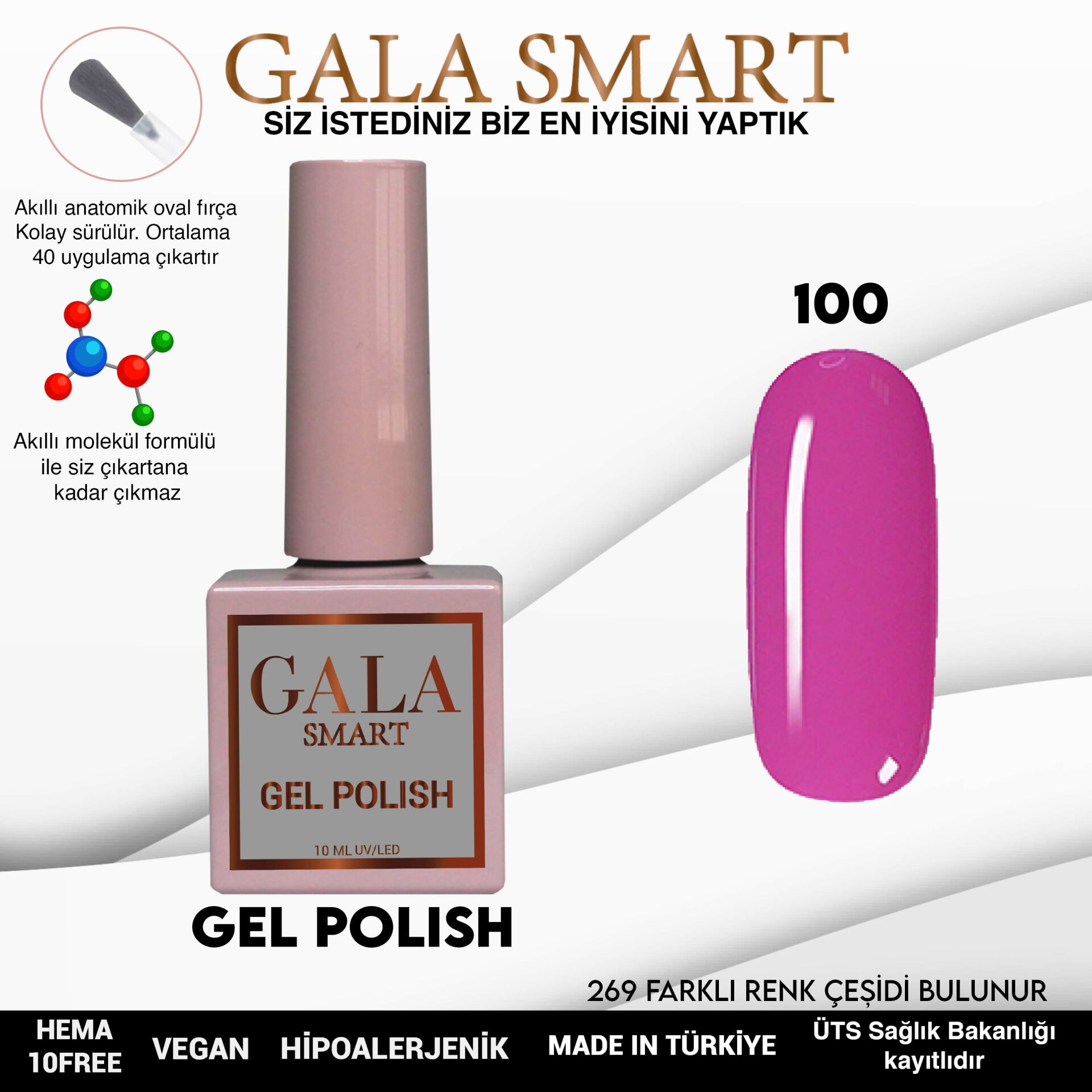 Gala Smart - Classic Kalıcı Oje - NO:100