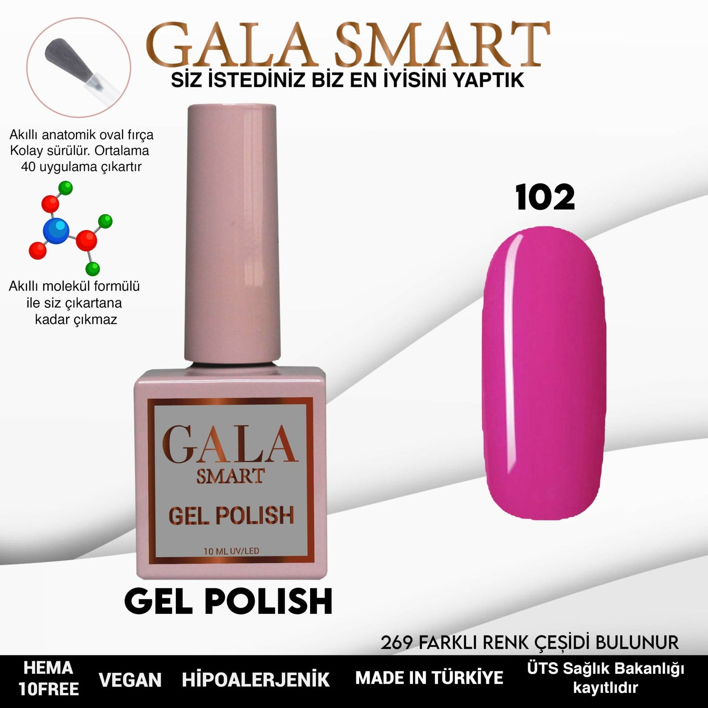Gala Smart - Classic Kalıcı Oje - NO:102