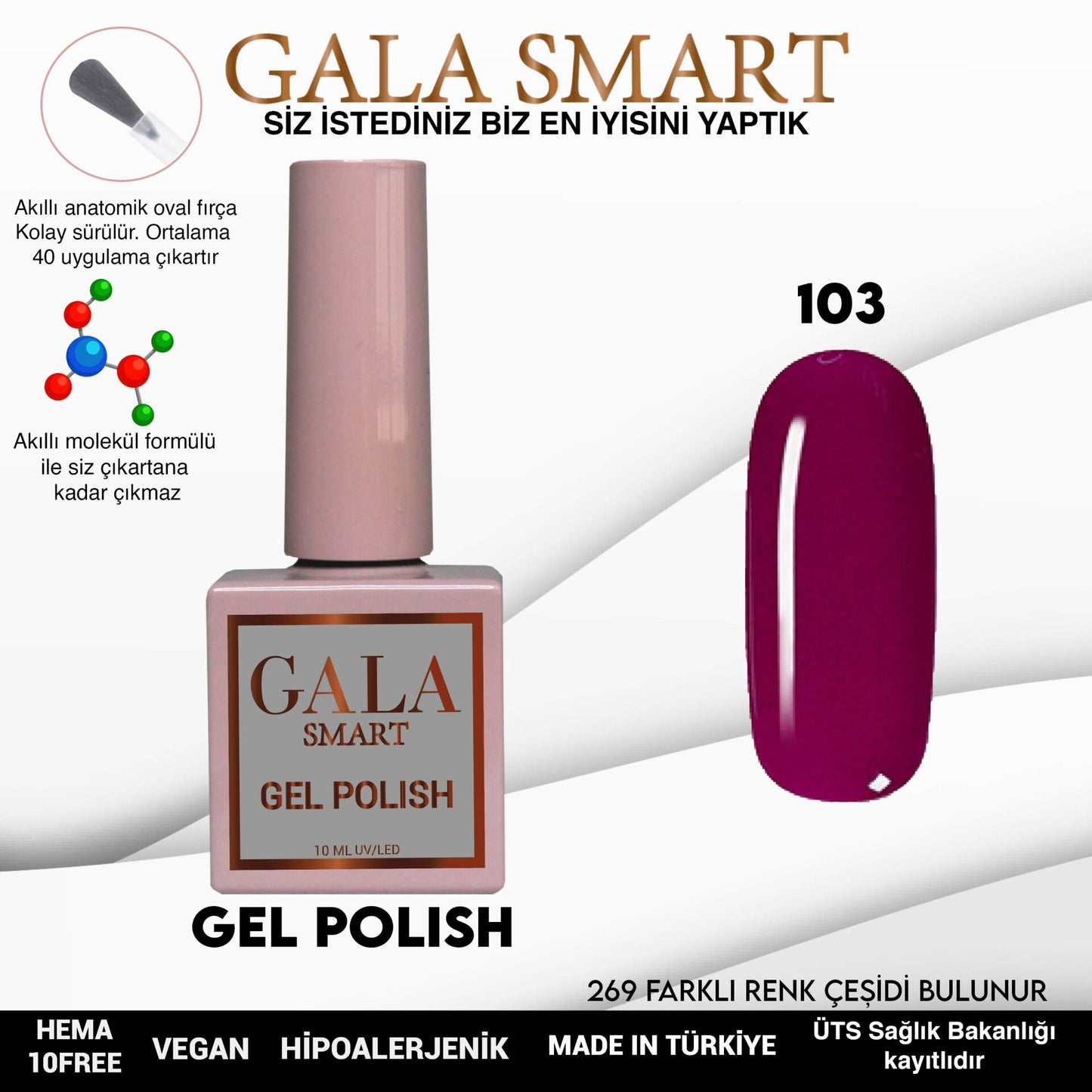Gala Smart - Classic Kalıcı Oje - NO:103