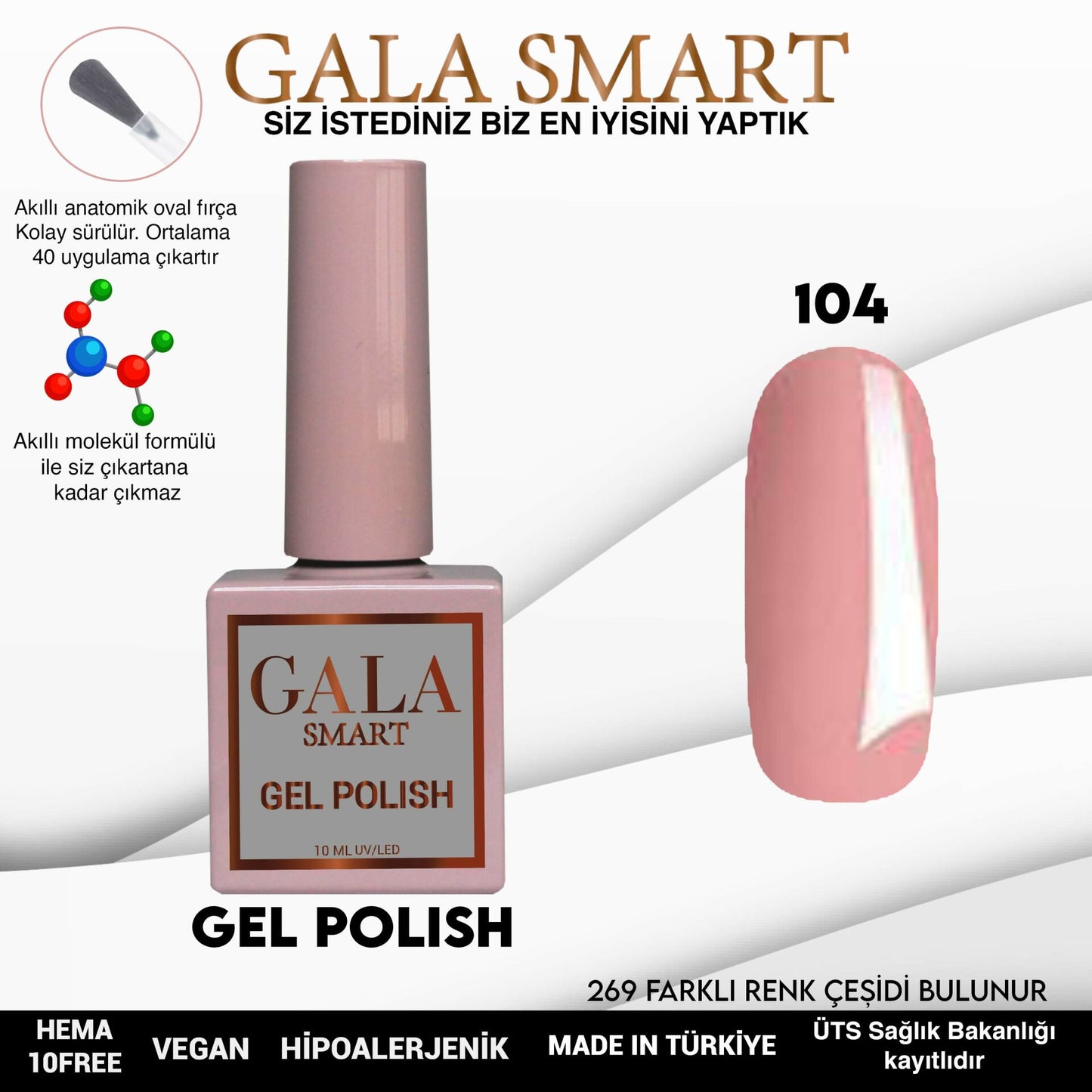 Gala Smart - Classic Kalıcı Oje - NO:104