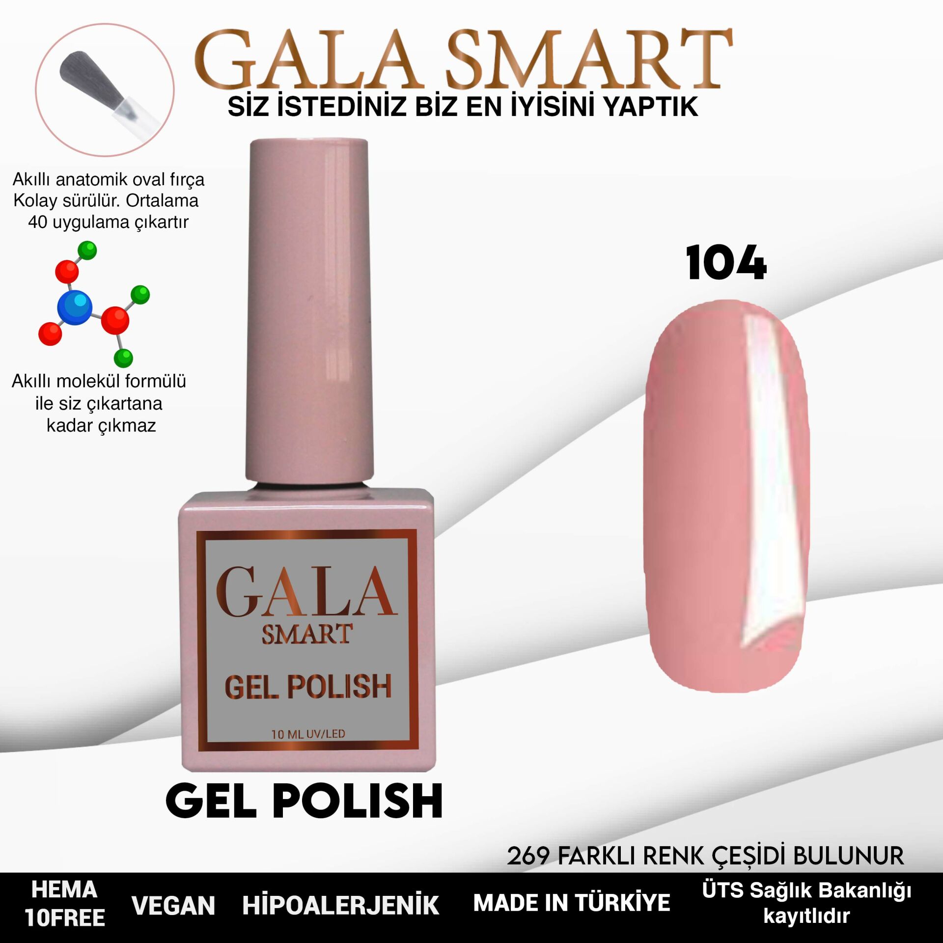 Gala Smart - Classic Kalıcı Oje - NO:104