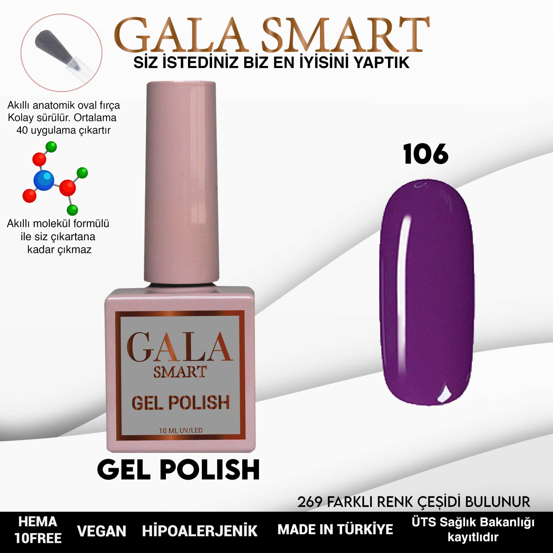 Gala Smart - Classic Kalıcı Oje - NO:106