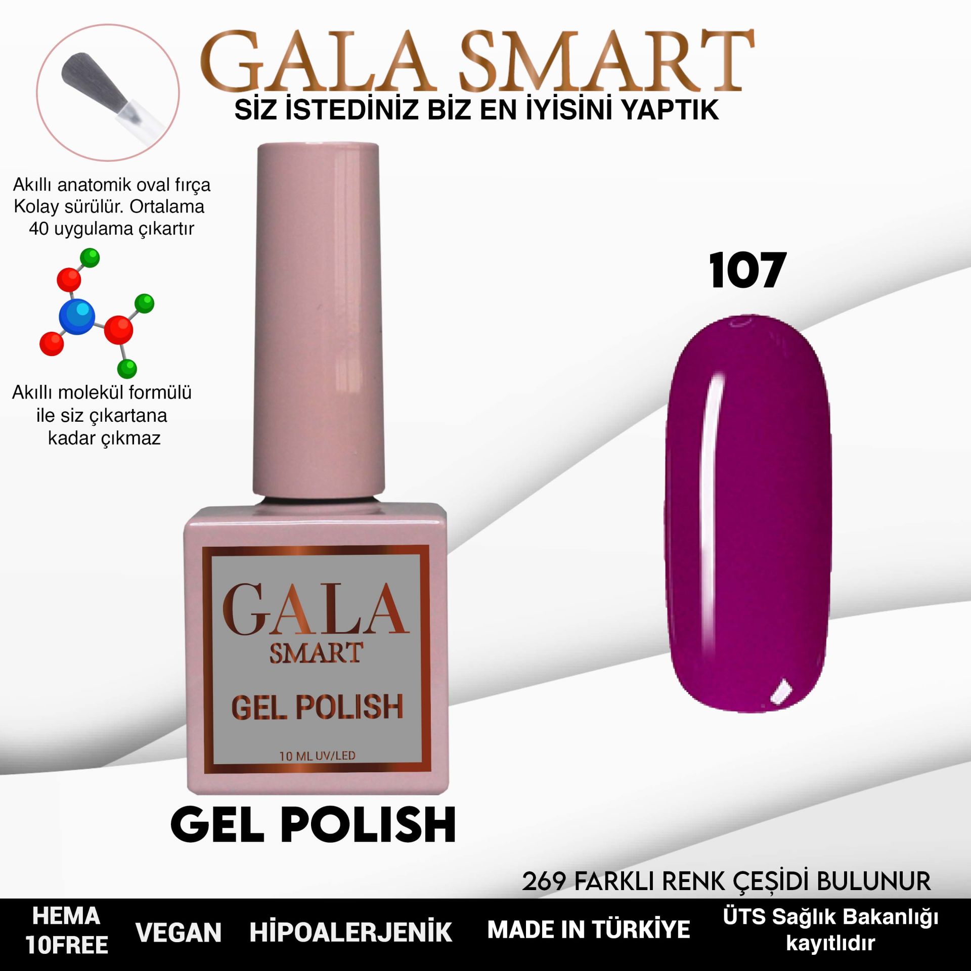 Gala Smart - Classic Kalıcı Oje - NO:107