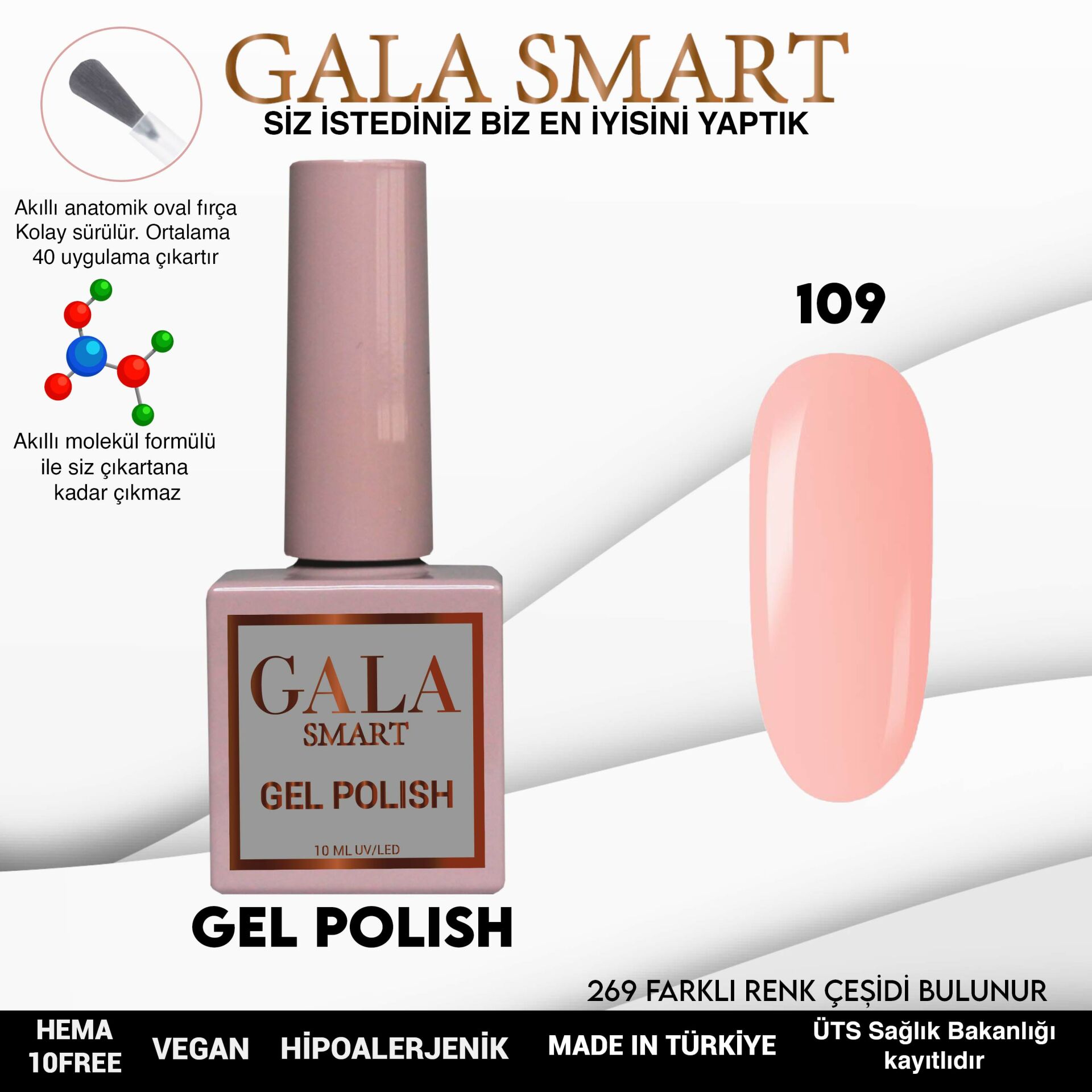 Gala Smart - Classic Kalıcı Oje - NO:109