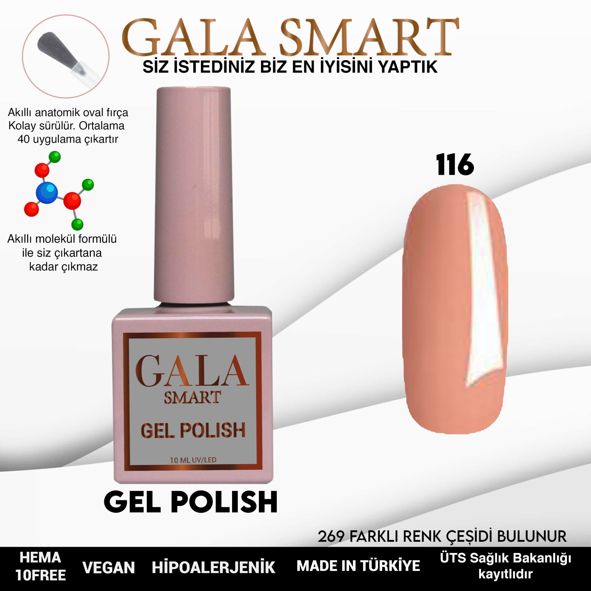 Gala Smart - Classic Kalıcı Oje - NO:116