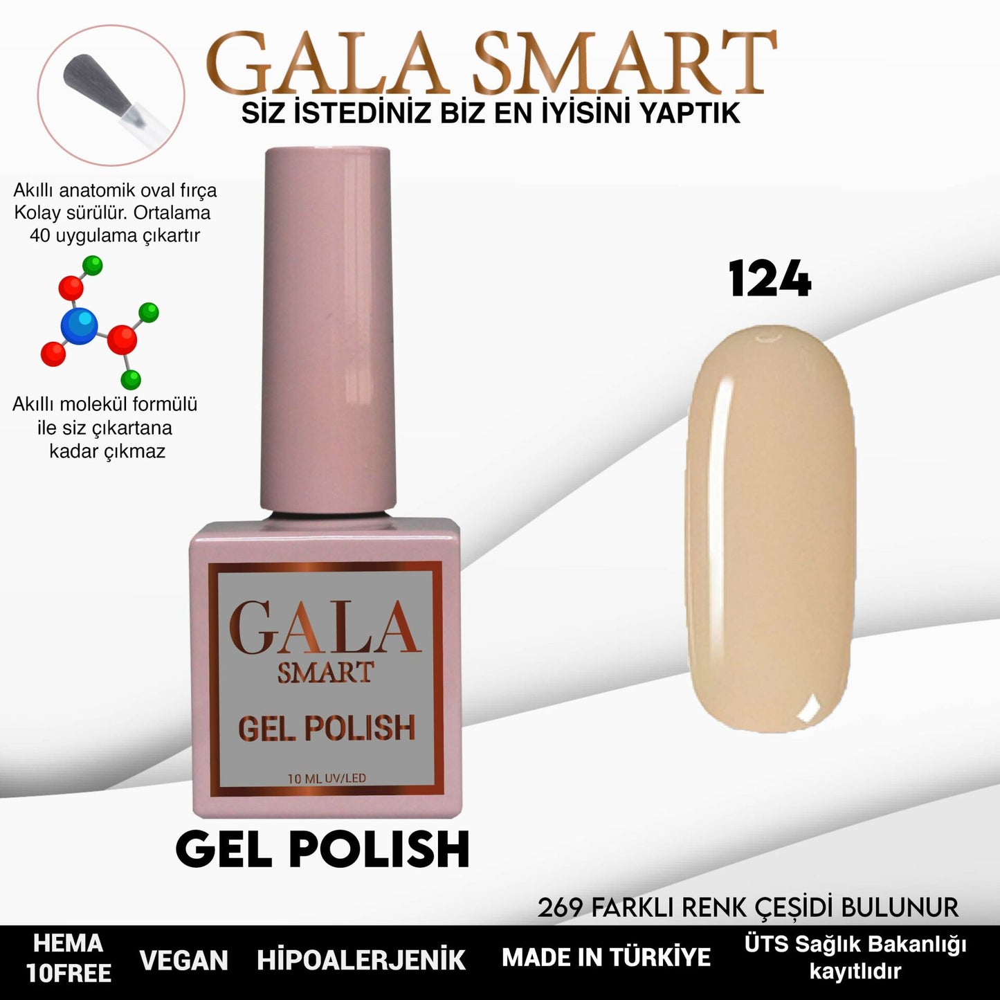 Gala Smart - Classic Kalıcı Oje - NO:124